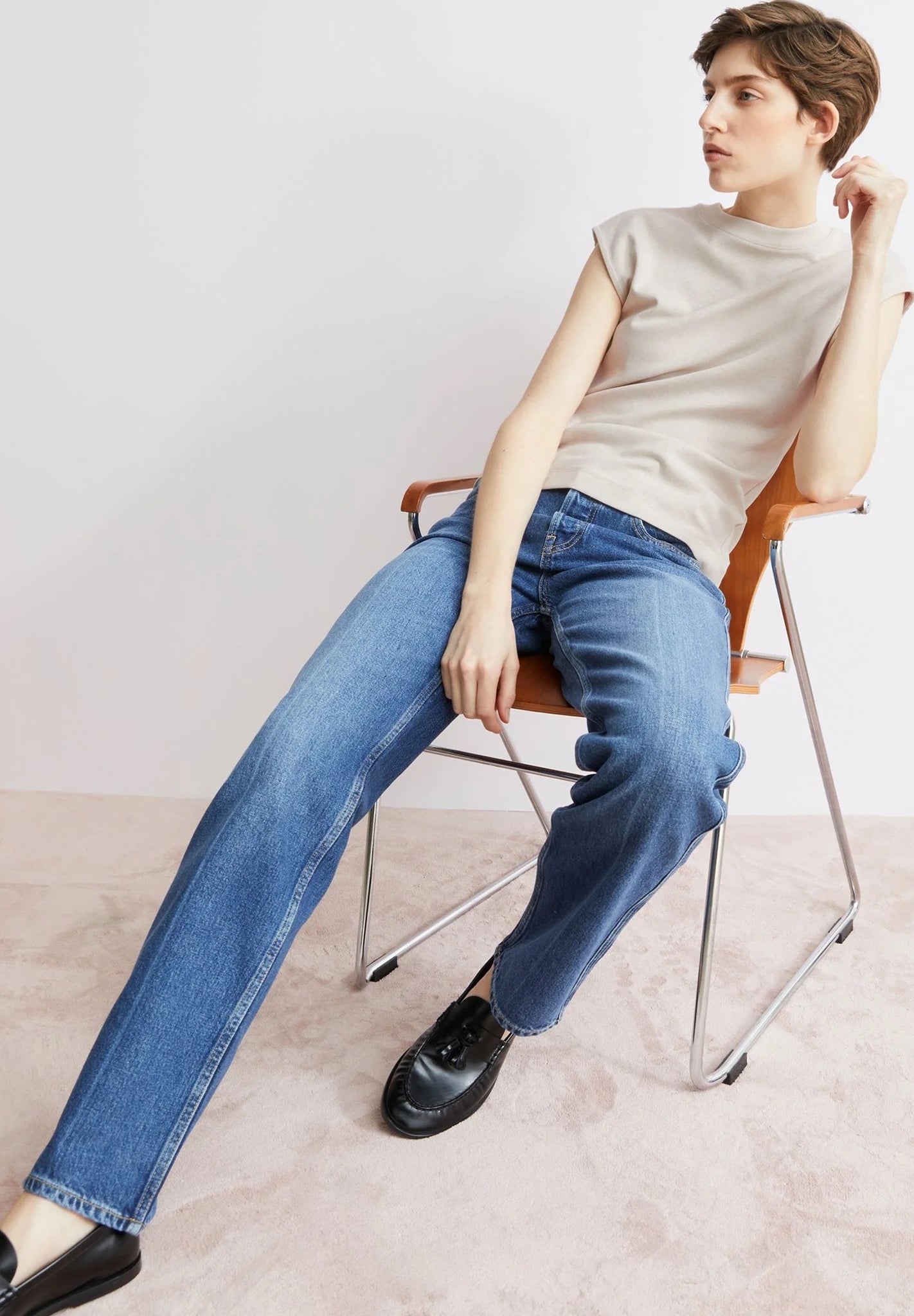 ARMEDANGELS - Un - Wasted Top - Undyed Cinnamon Dust - BACKYARD