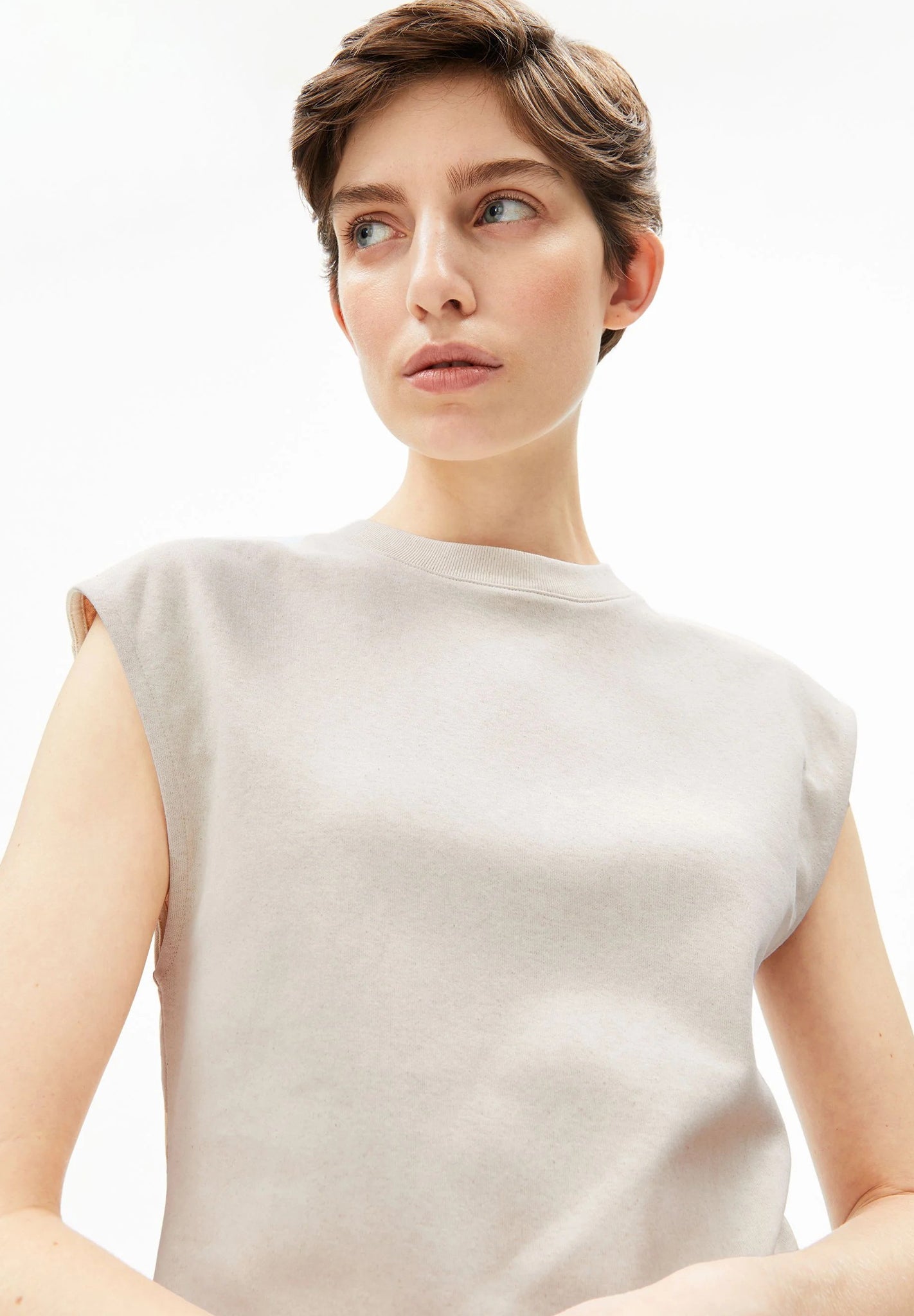 ARMEDANGELS - Un - Wasted Top - Undyed Cinnamon Dust - BACKYARD