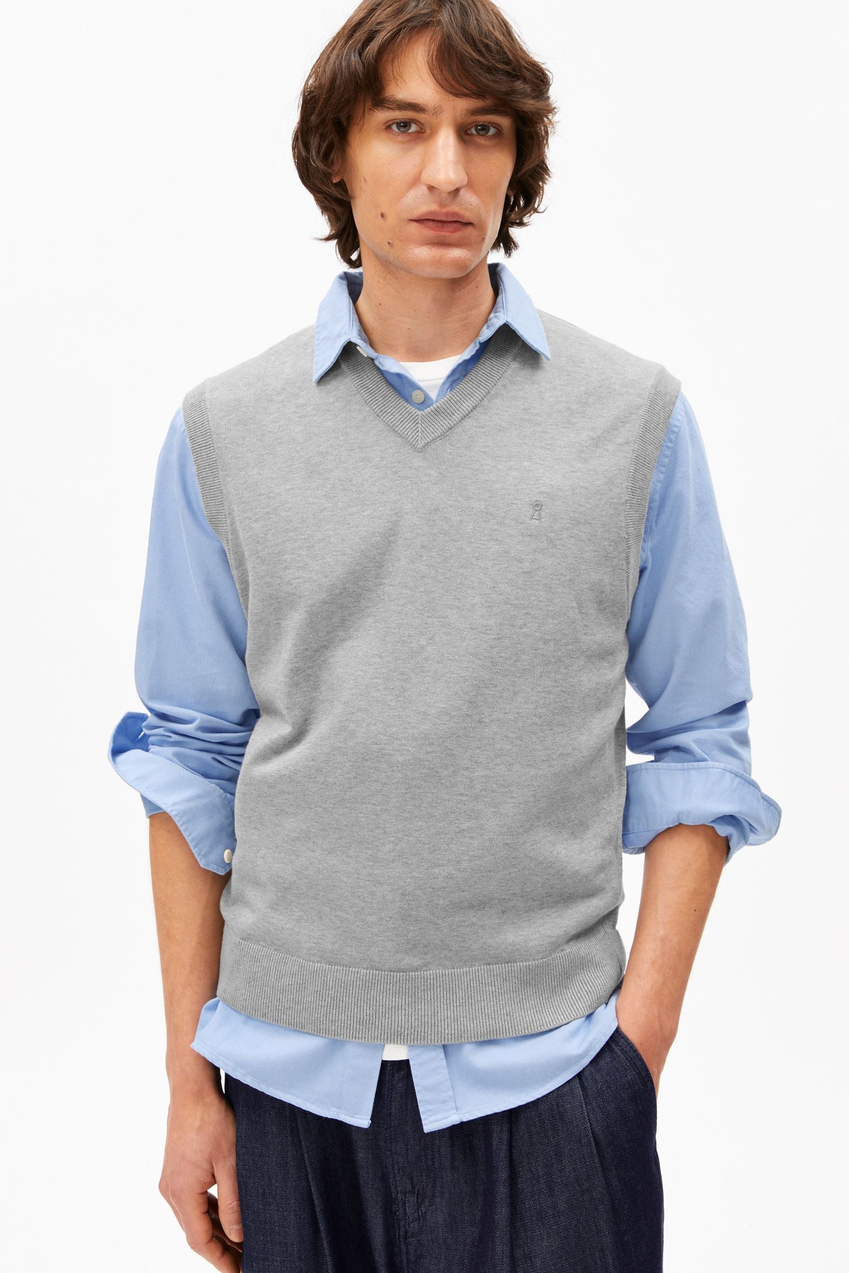 V-Neck Sleeveless Knit Vest