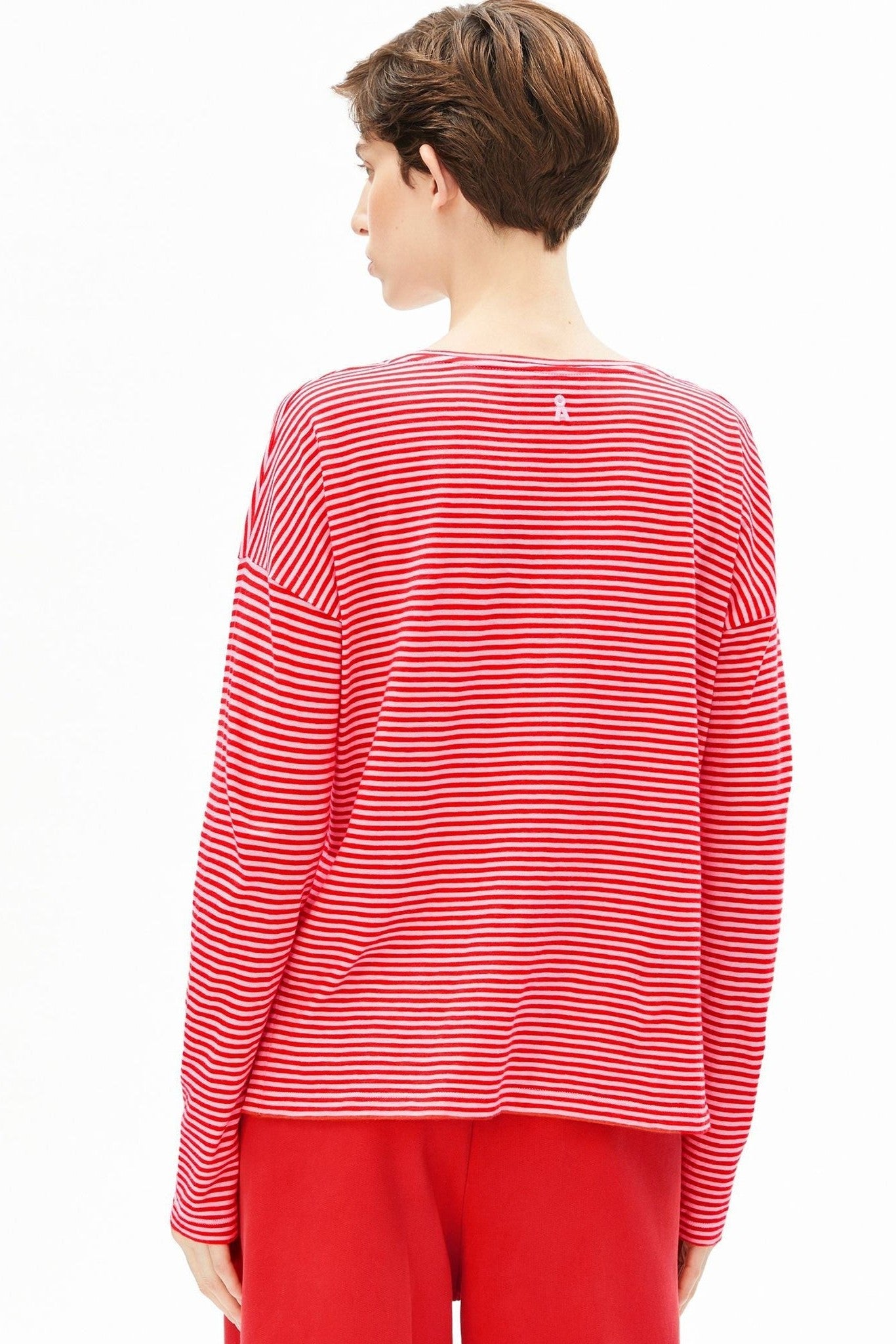 ARMEDANGELS - Xianaa Lovely Stripes - Pink Mist Mars Red - BACKYARD