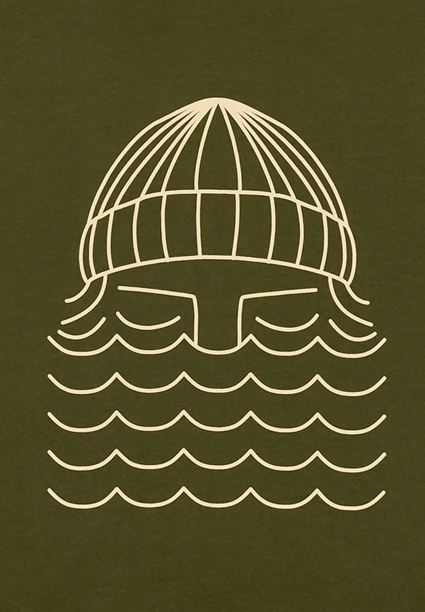 BASK IN THE SUN - To The Sea Tee - Olive - BACKYARD