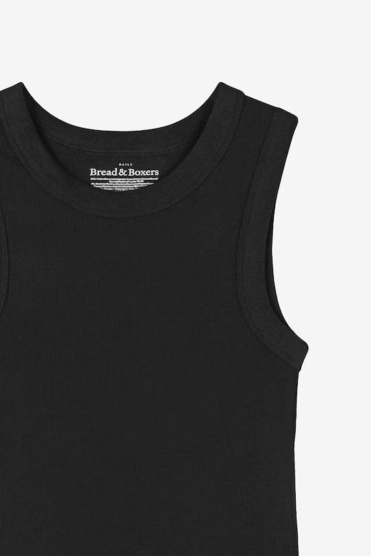 BREAD & BOXERS - Tank Crew - Neck Ribbed - Black - BACKYARD
