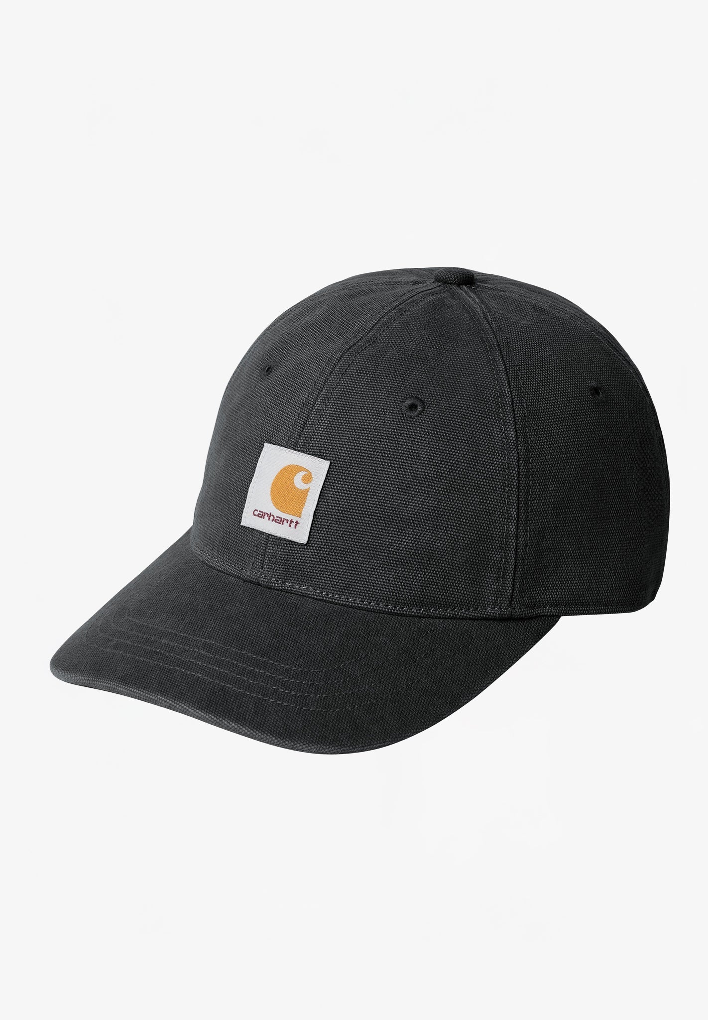 CARHARTT WIP - Canvas Cap - Black Stone Washed - BACKYARD