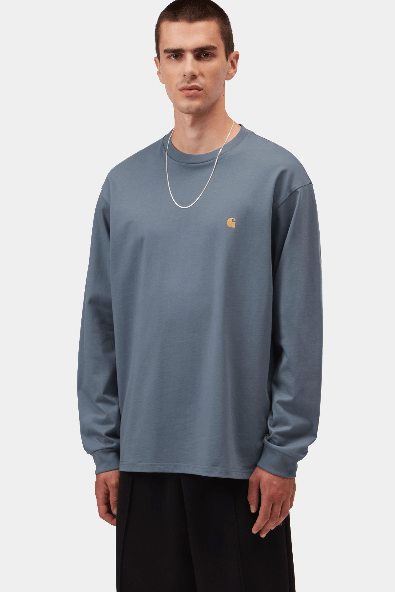 CARHARTT WIP-L/S Chase T-Shirt-Icesheet Gold-BACKYARD