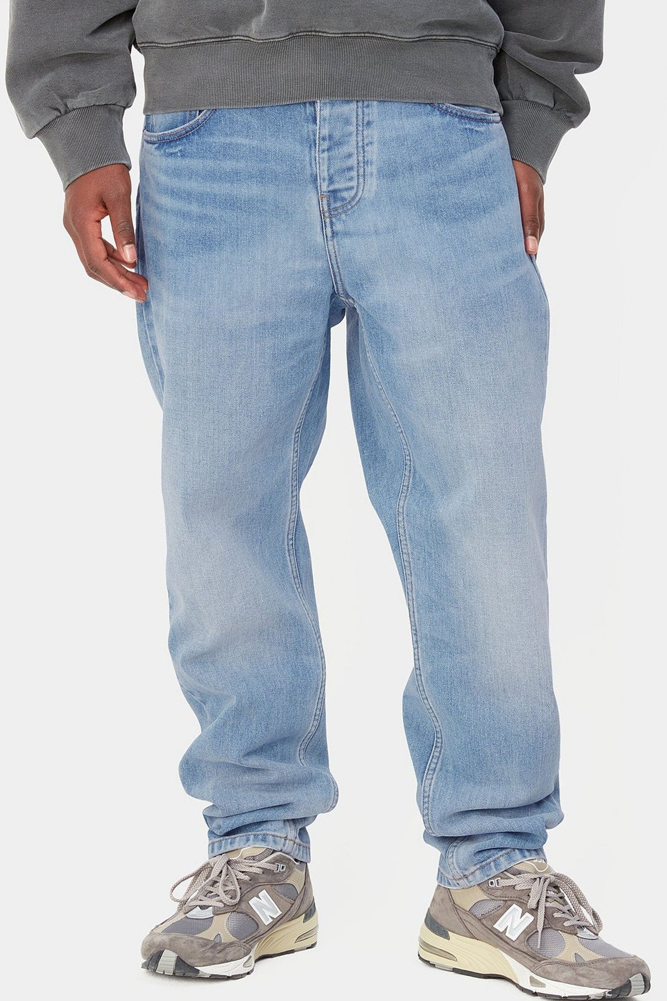 CARHARTT WIP - Newel Pant - Blue Light Used Wash - BACKYARD
