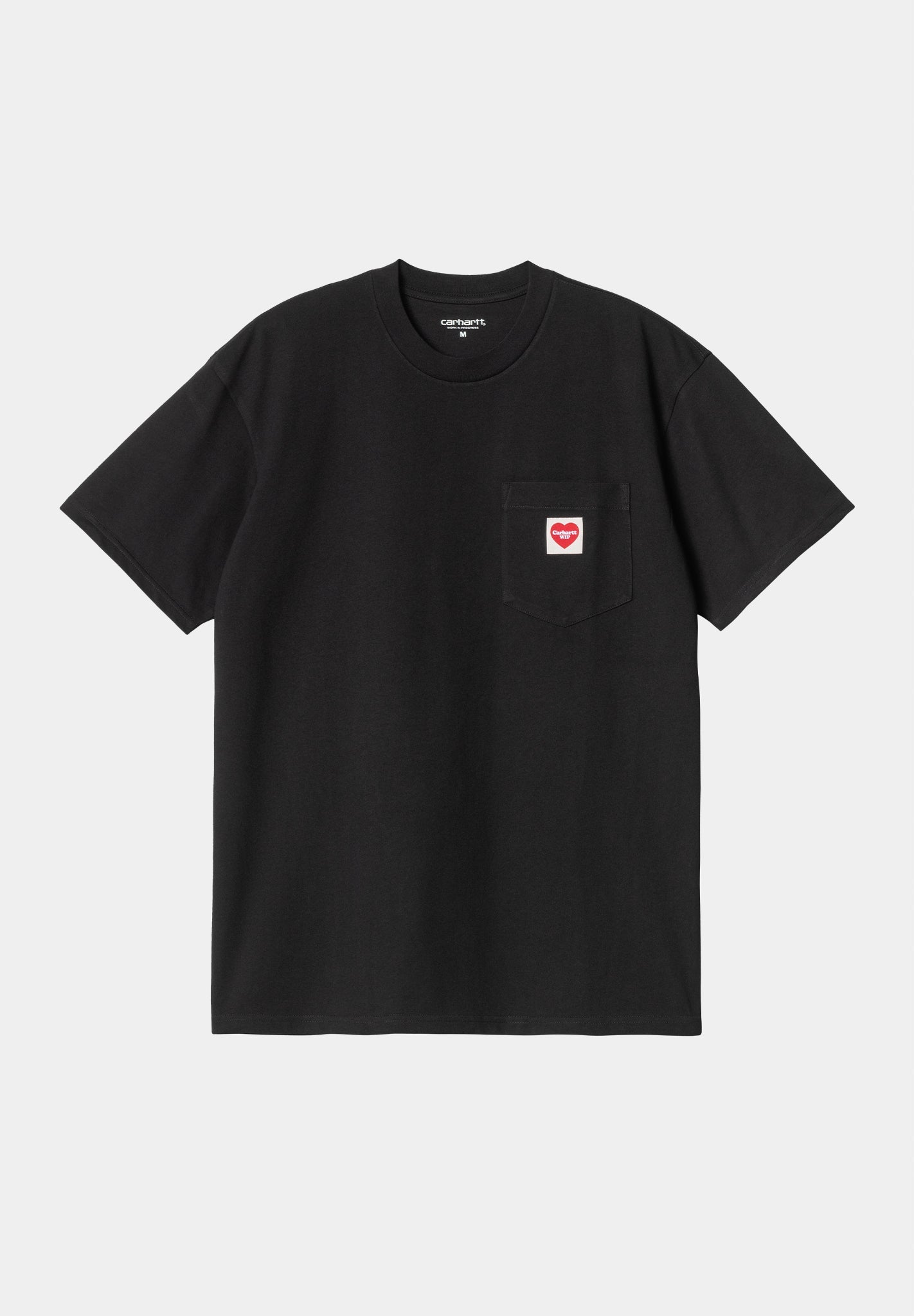 CARHARTT WIP - S/S Pocket Heart T-Shirt - Black Red - BACKYARD