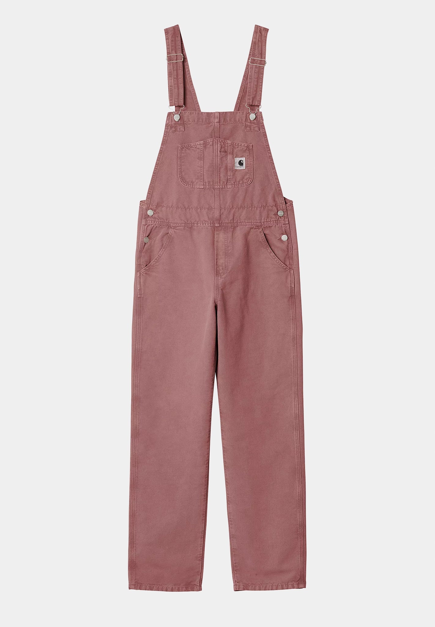CARHARTT WIP - W' Bib Overall Straight - Dusky Pink Stone Canvas - BACKYARD