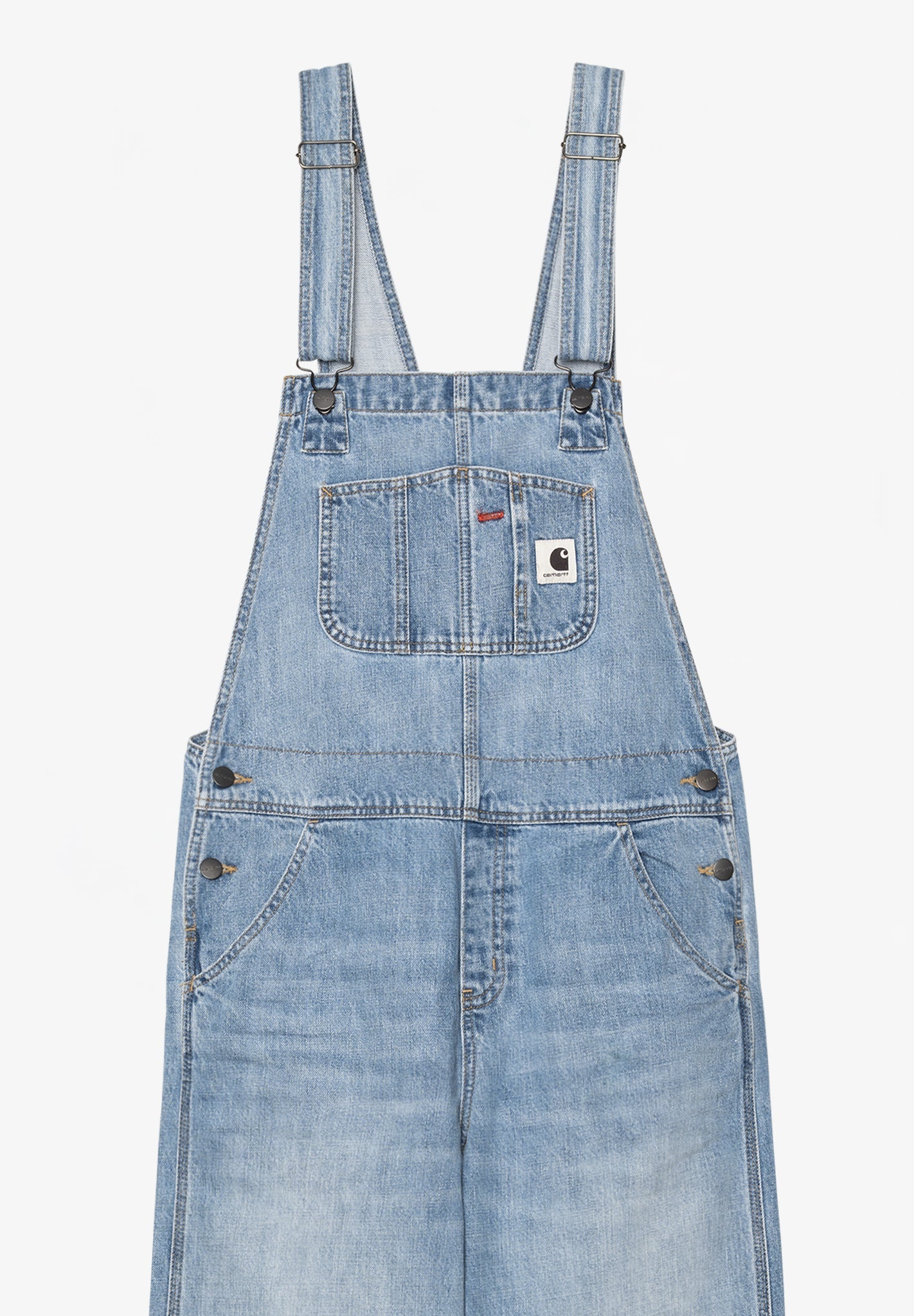 CARHARTT WIP - W' Bib Overall Straight - Blue Burst Washed - BACKYARD