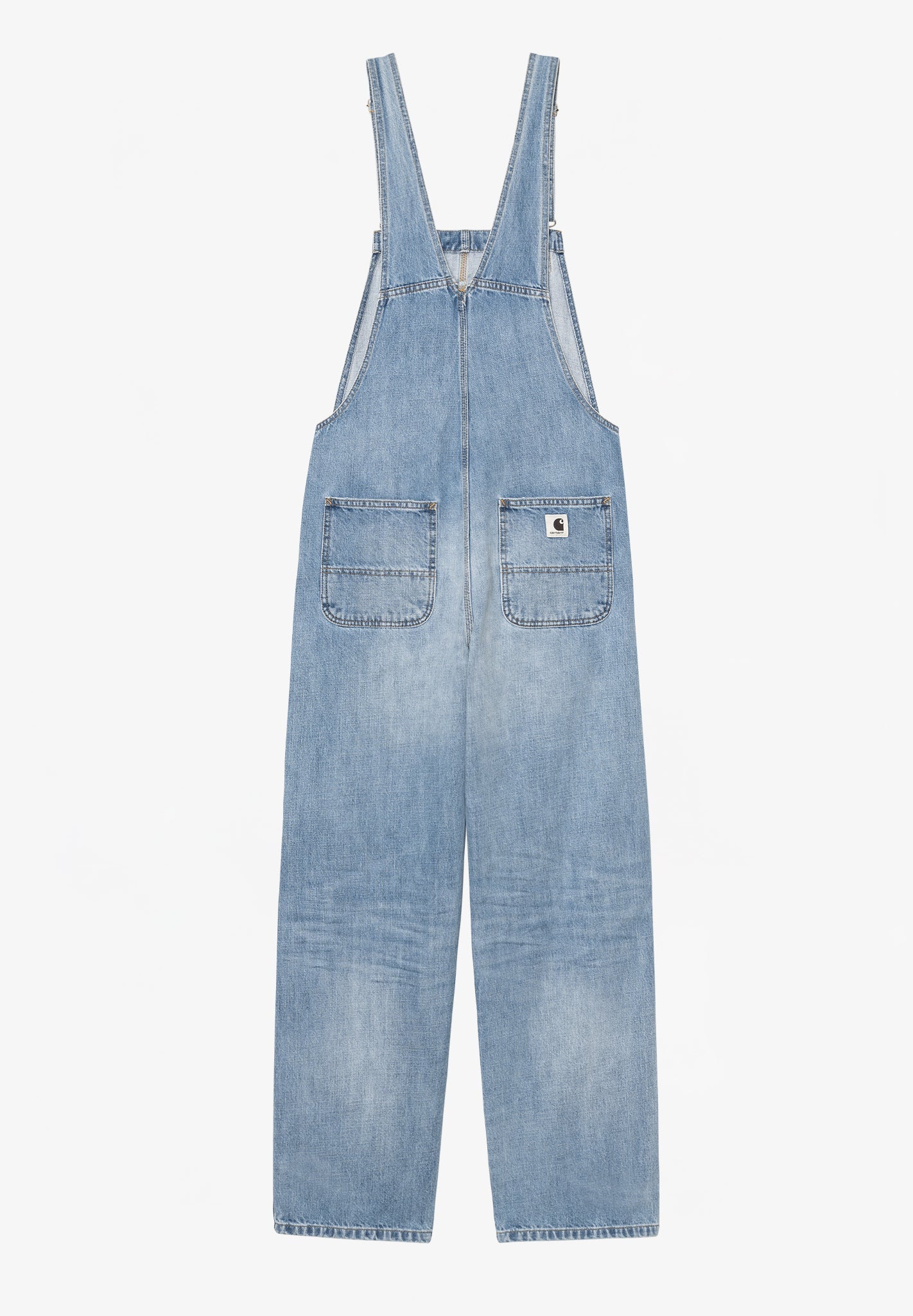 CARHARTT WIP - W' Bib Overall Straight - Blue Burst Washed - BACKYARD