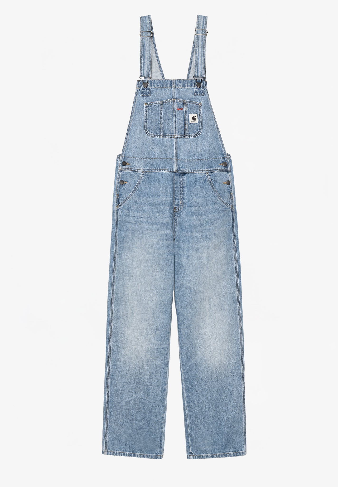 CARHARTT WIP - W' Bib Overall Straight - Blue Burst Washed - BACKYARD
