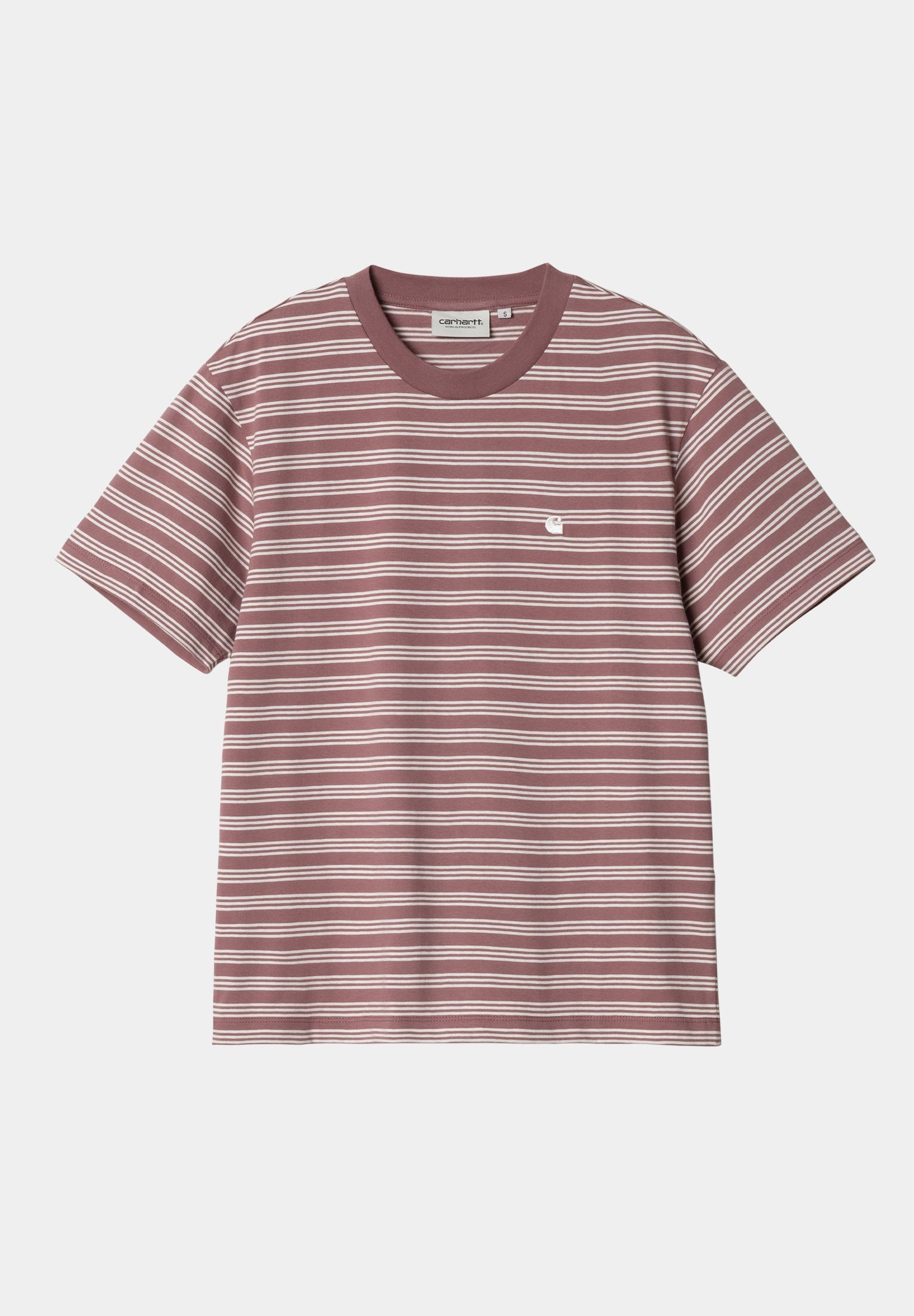CARHARTT WIP - W' S/S Sydney T-Shirt - Sydney Stripe Dusky Pink - BACKYARD