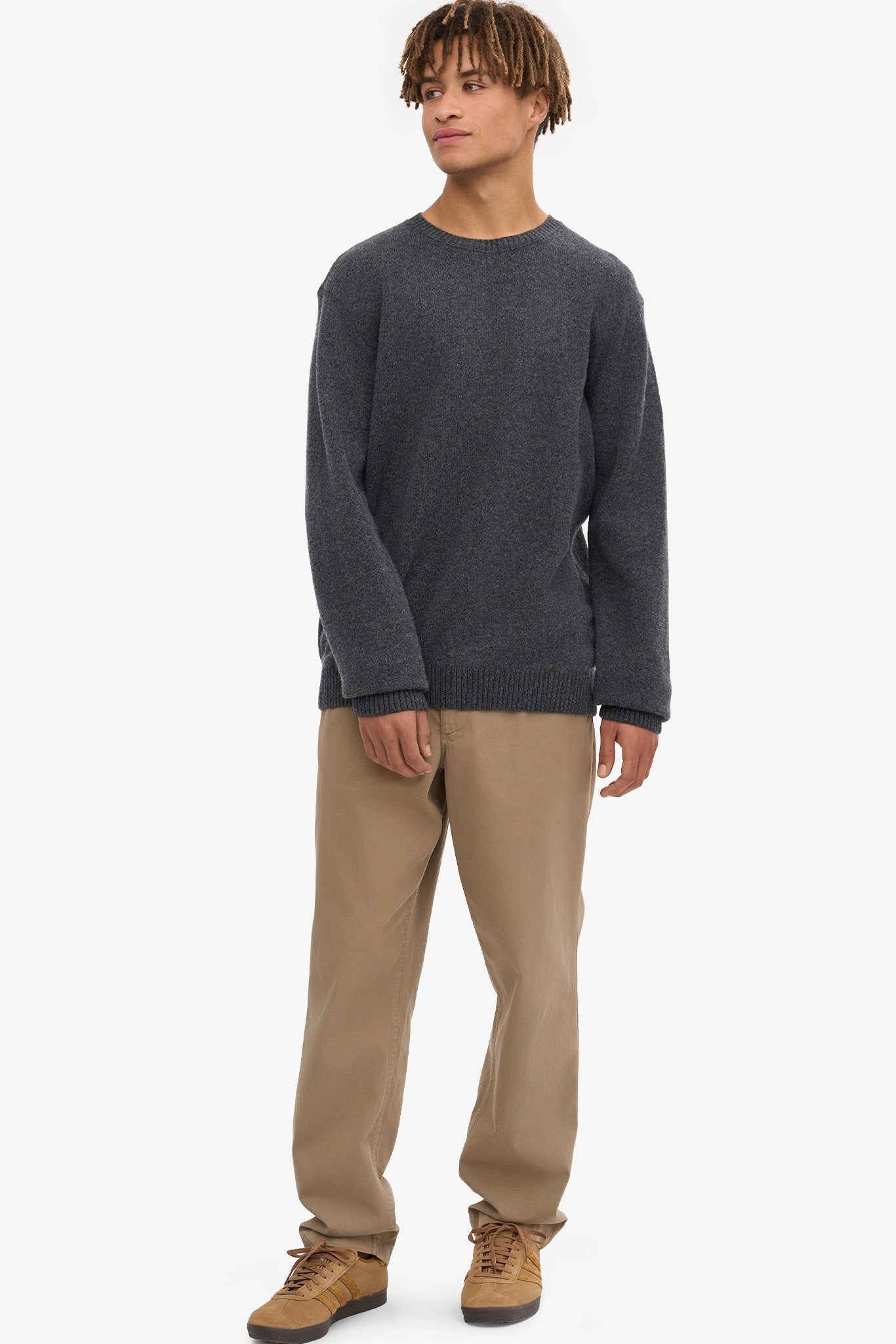 COLORFUL STANDARD - Classic Merino Wool Crew - Lava Grey - BACKYARD