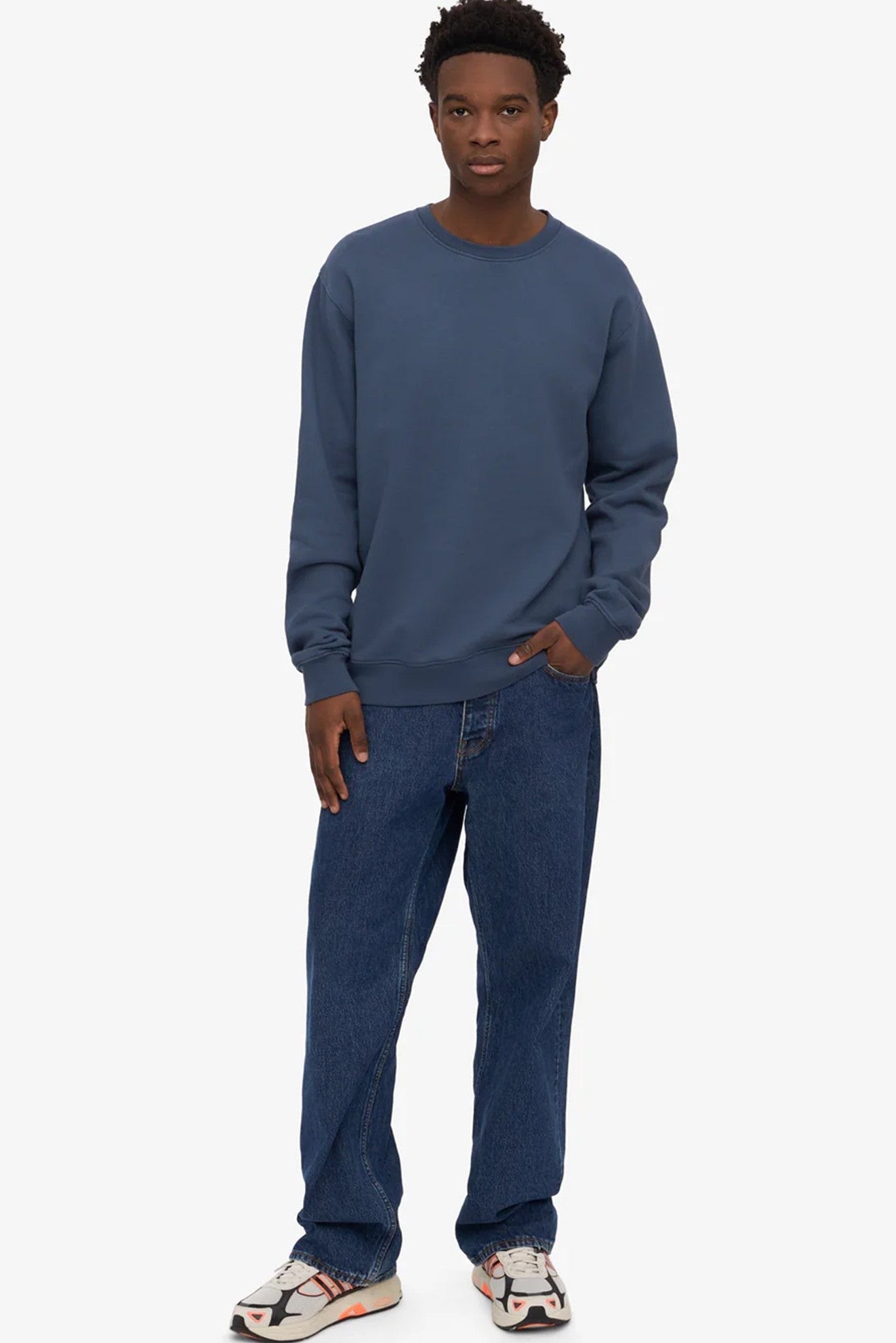 COLORFUL STANDARD - Classic Organic Crew - Petrol Blue - BACKYARD