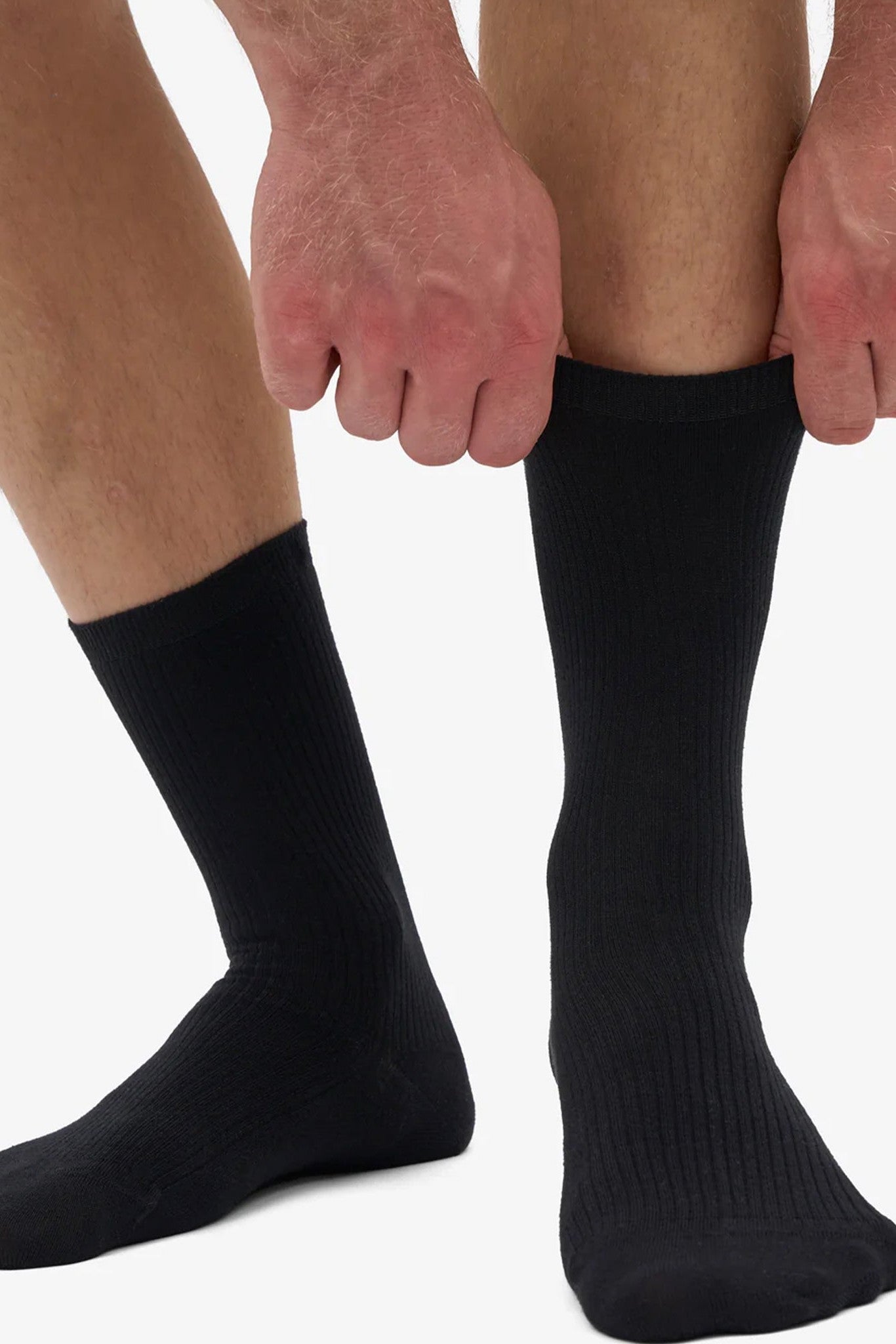 COLORFUL STANDARD - Classic Organic Sock - Deep Black - BACKYARD