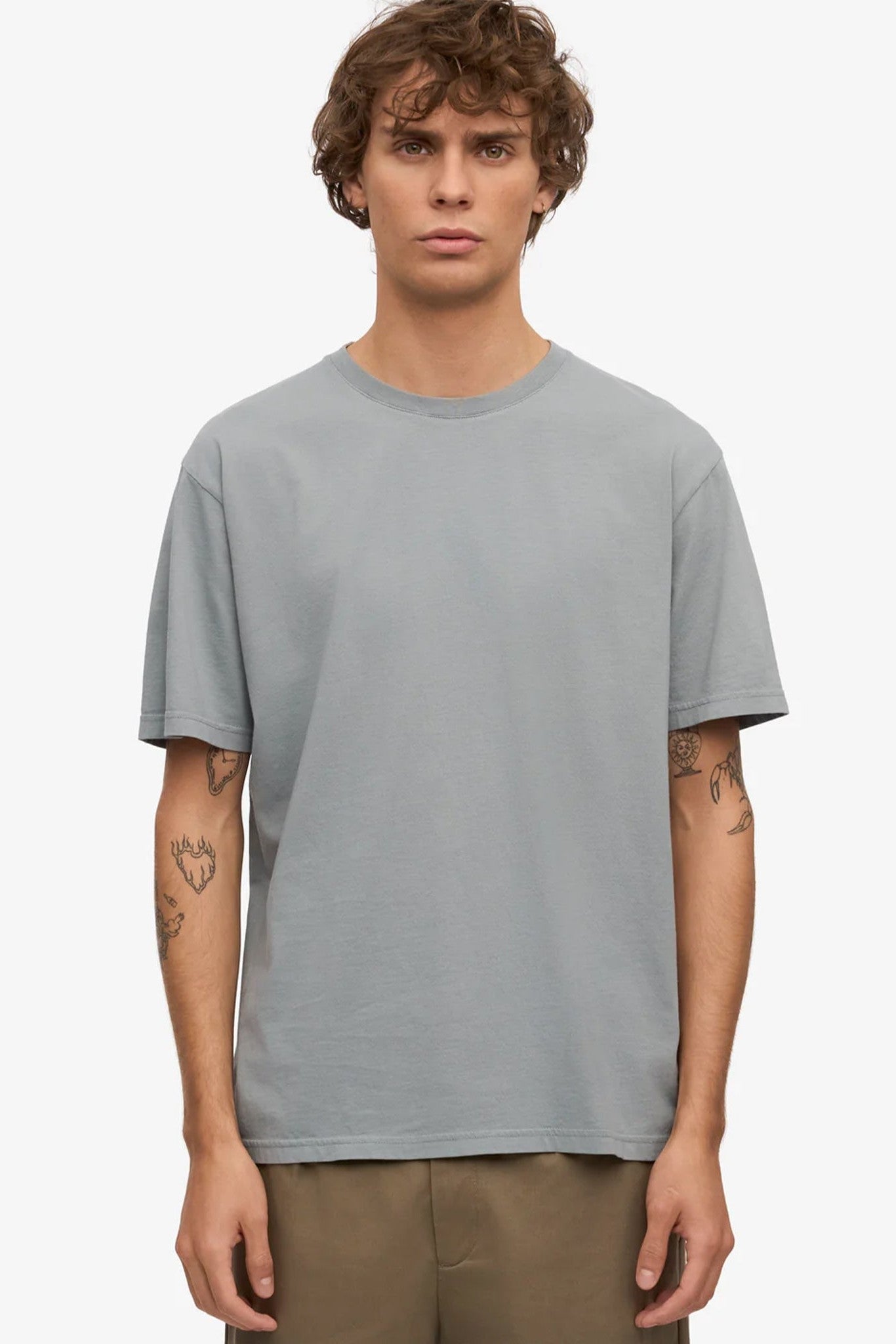 COLORFUL STANDARD - Classic Organic Tee - Steel Blue - BACKYARD