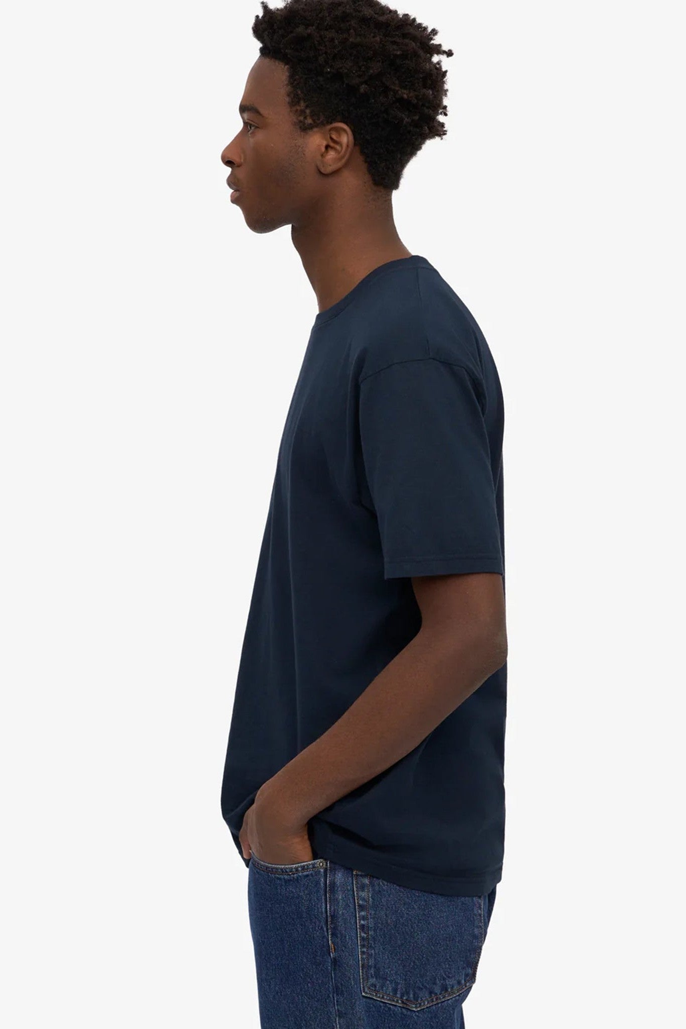 COLORFUL STANDARD - Classic Organic Tee - Navy Blue - BACKYARD