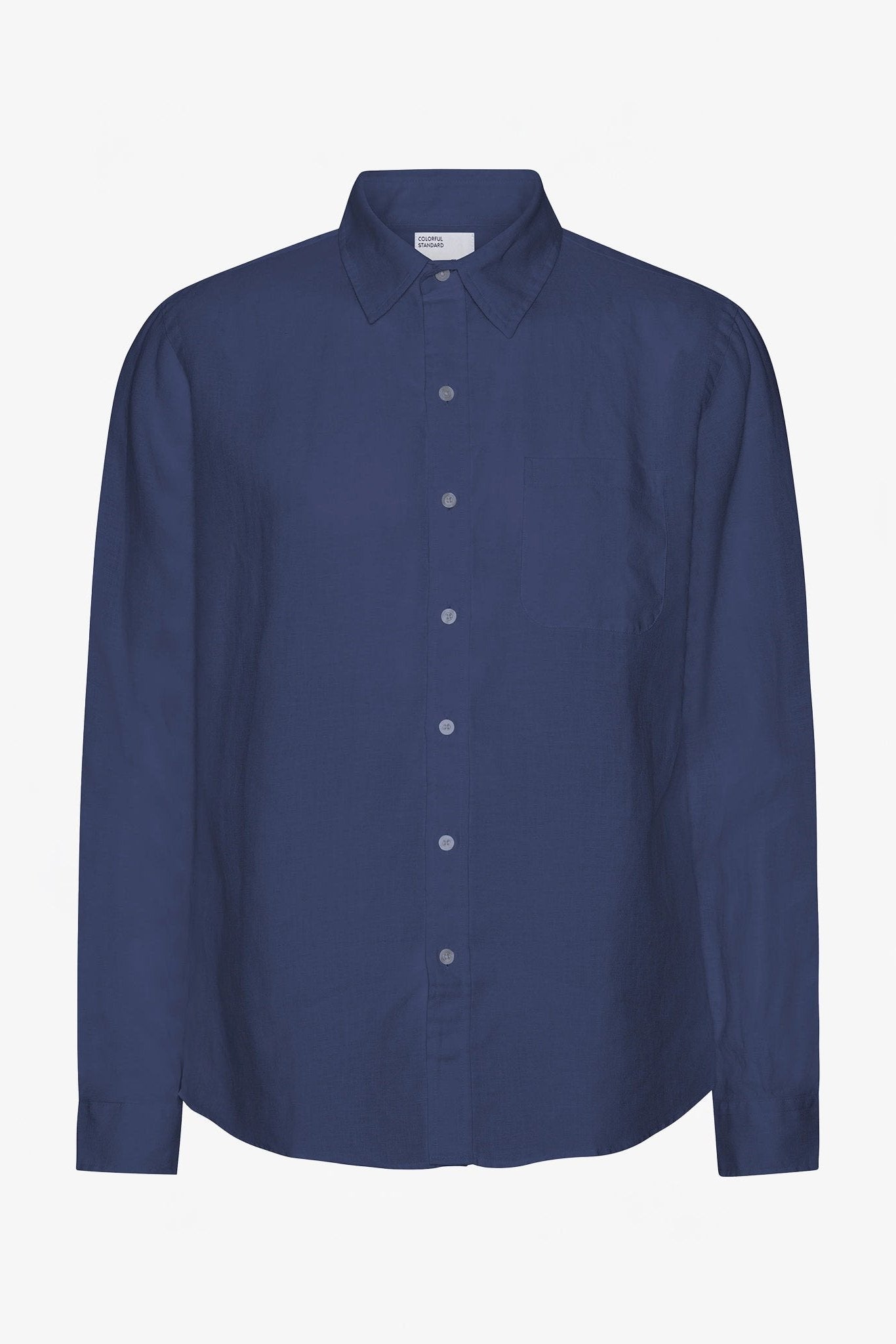 COLORFUL STANDARD - Linen Shirt - Petrol Blue - BACKYARD