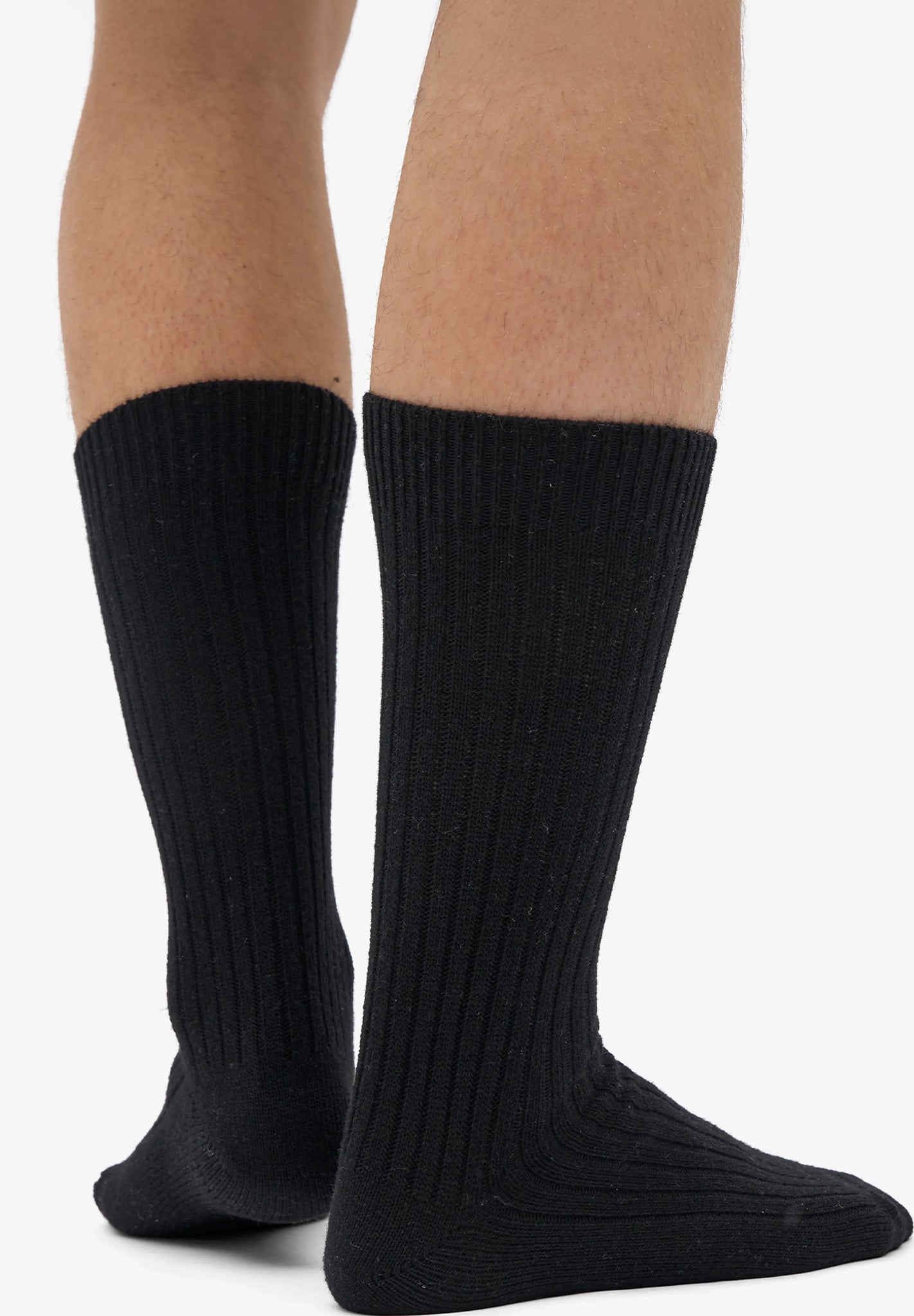 COLORFUL STANDARD - Merino Wool Blend Sock - Deep Black - BACKYARD