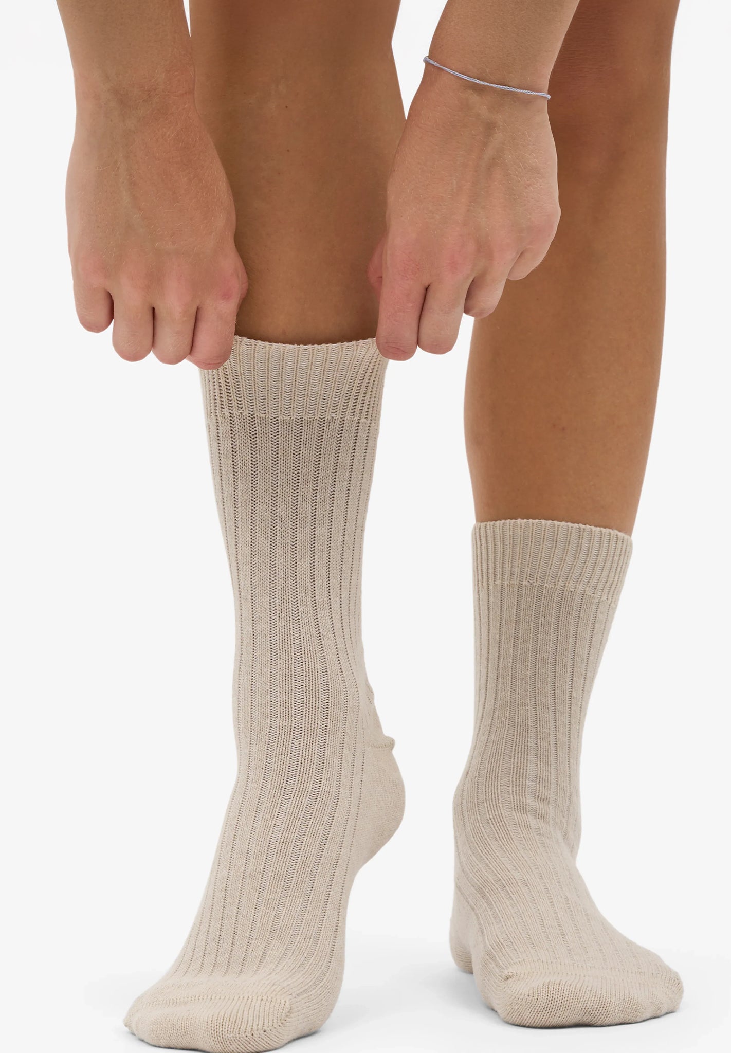 COLORFUL STANDARD - Merino Wool Blend Sock - Ivory White - BACKYARD