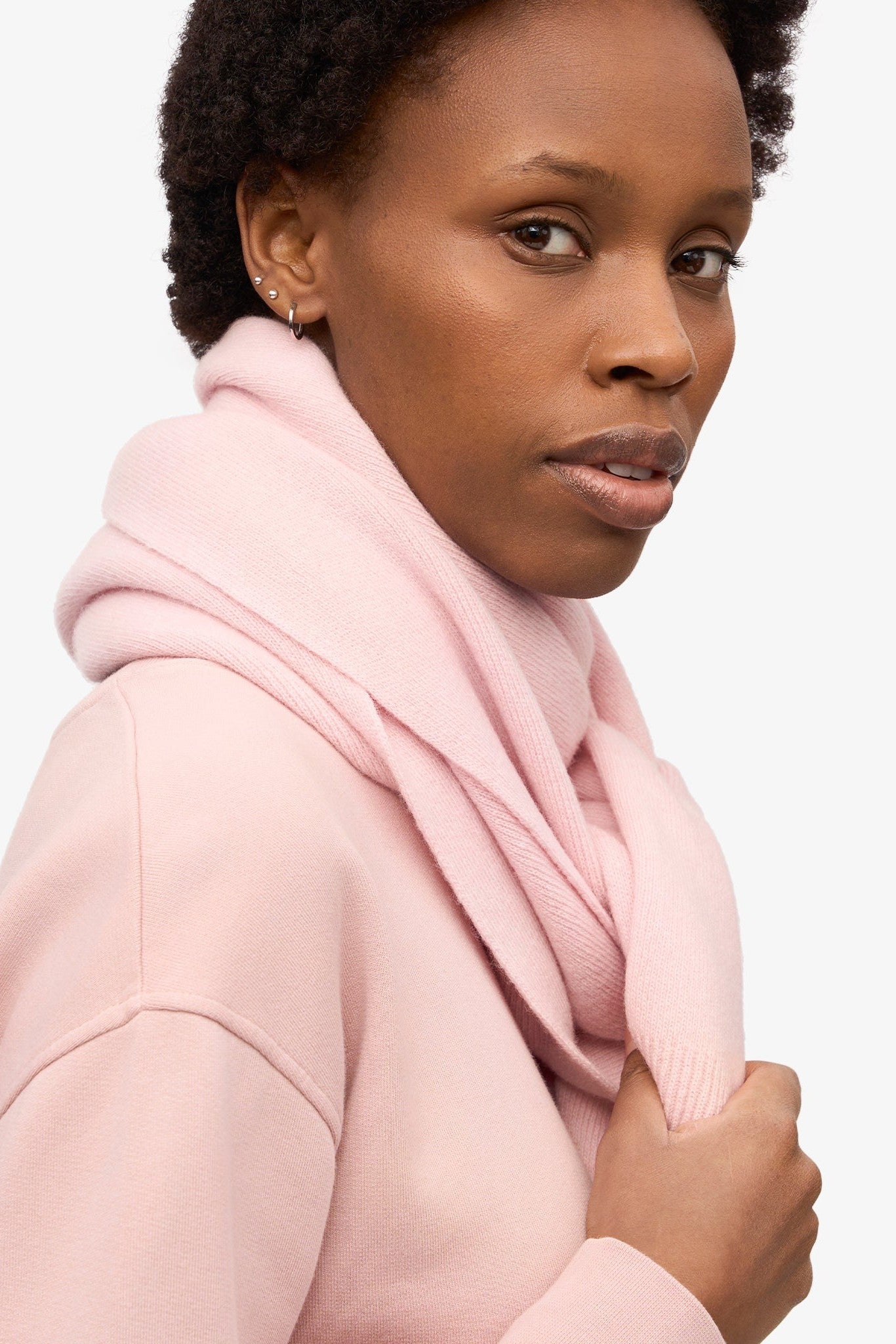 COLORFUL STANDARD - Merino Wool Scarf - Faded Pink - BACKYARD