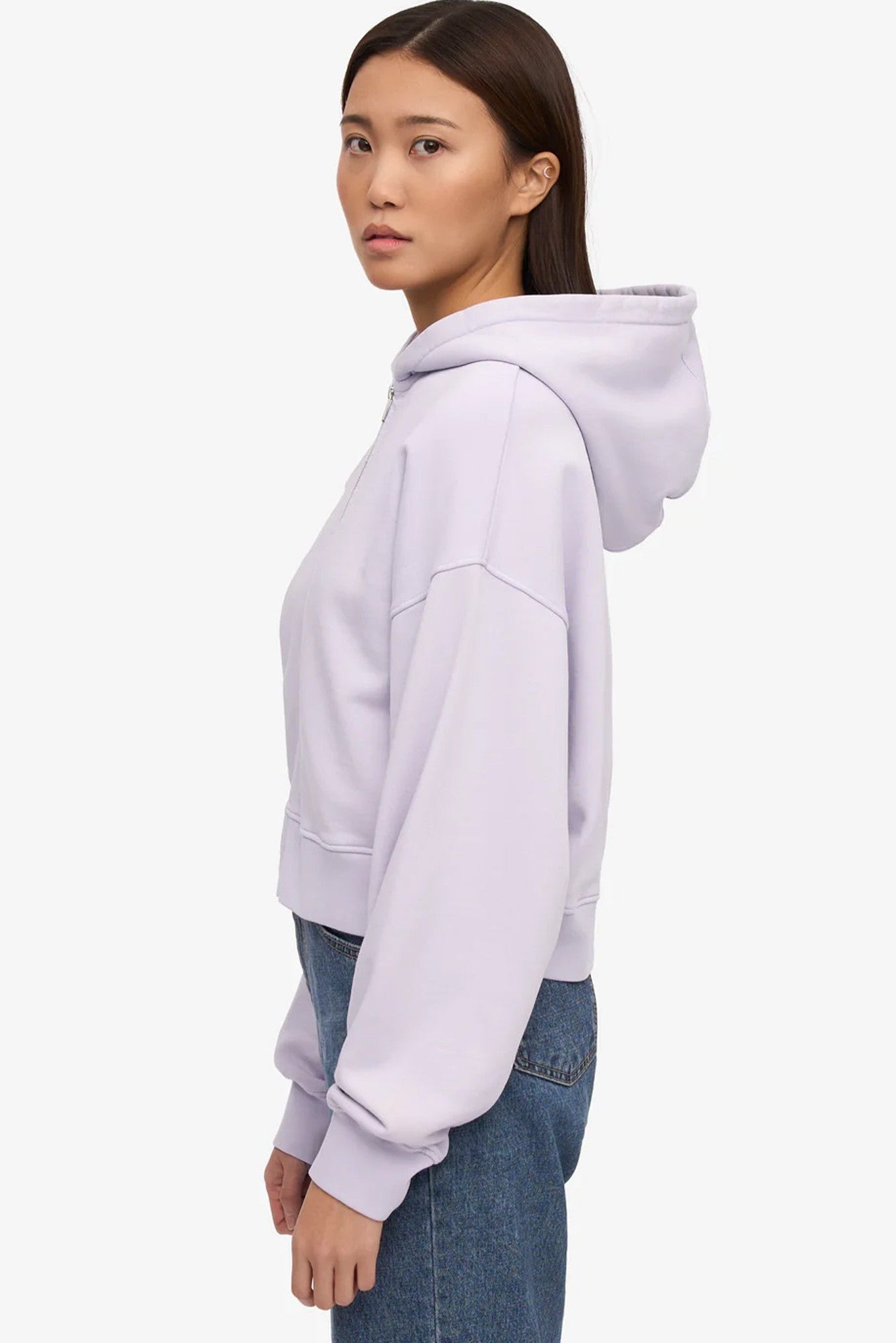 COLORFUL STANDARD - Organic Crop Zip Hood - Soft Lavender - BACKYARD