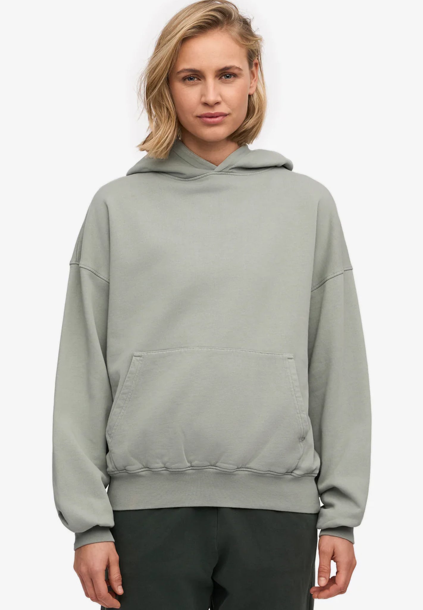 COLORFUL STANDARD - Organic Oversized Hood - Steel Blue - BACKYARD
