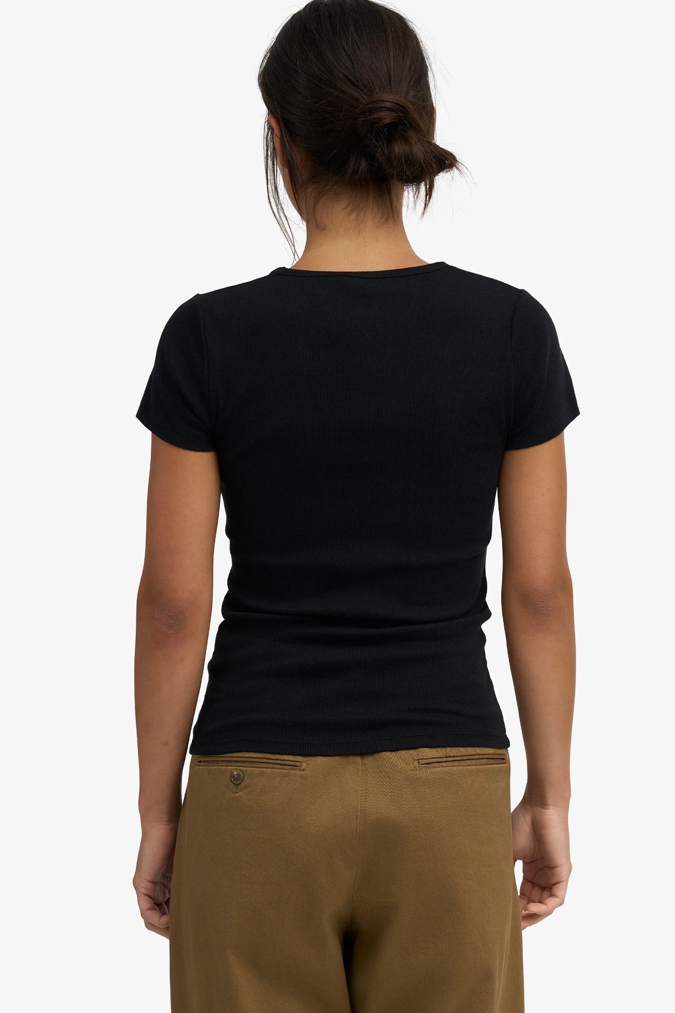 COLORFUL STANDARD - Organic Rib S/S T-Shirt - Deep Black - BACKYARD