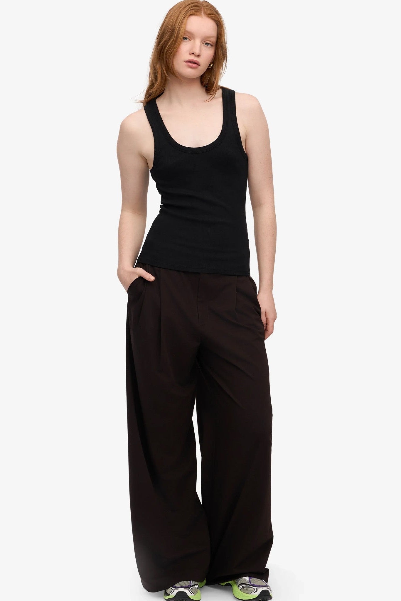 COLORFUL STANDARD - Women Organic Rib Tank Top - Deep Black - BACKYARD