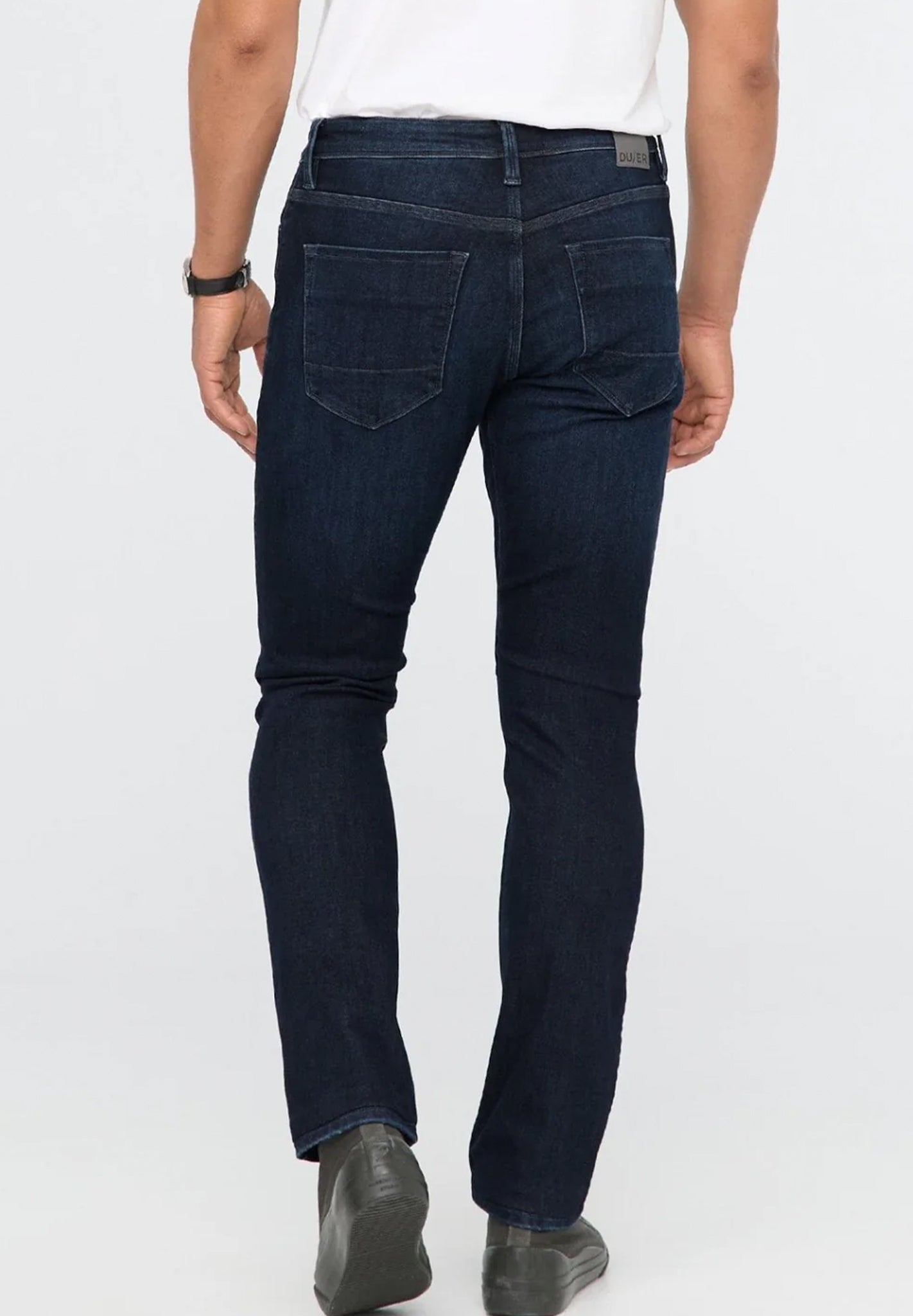 DUER - Tech Fleece Denim Relaxed Taper - Dark Indigo - BACKYARD