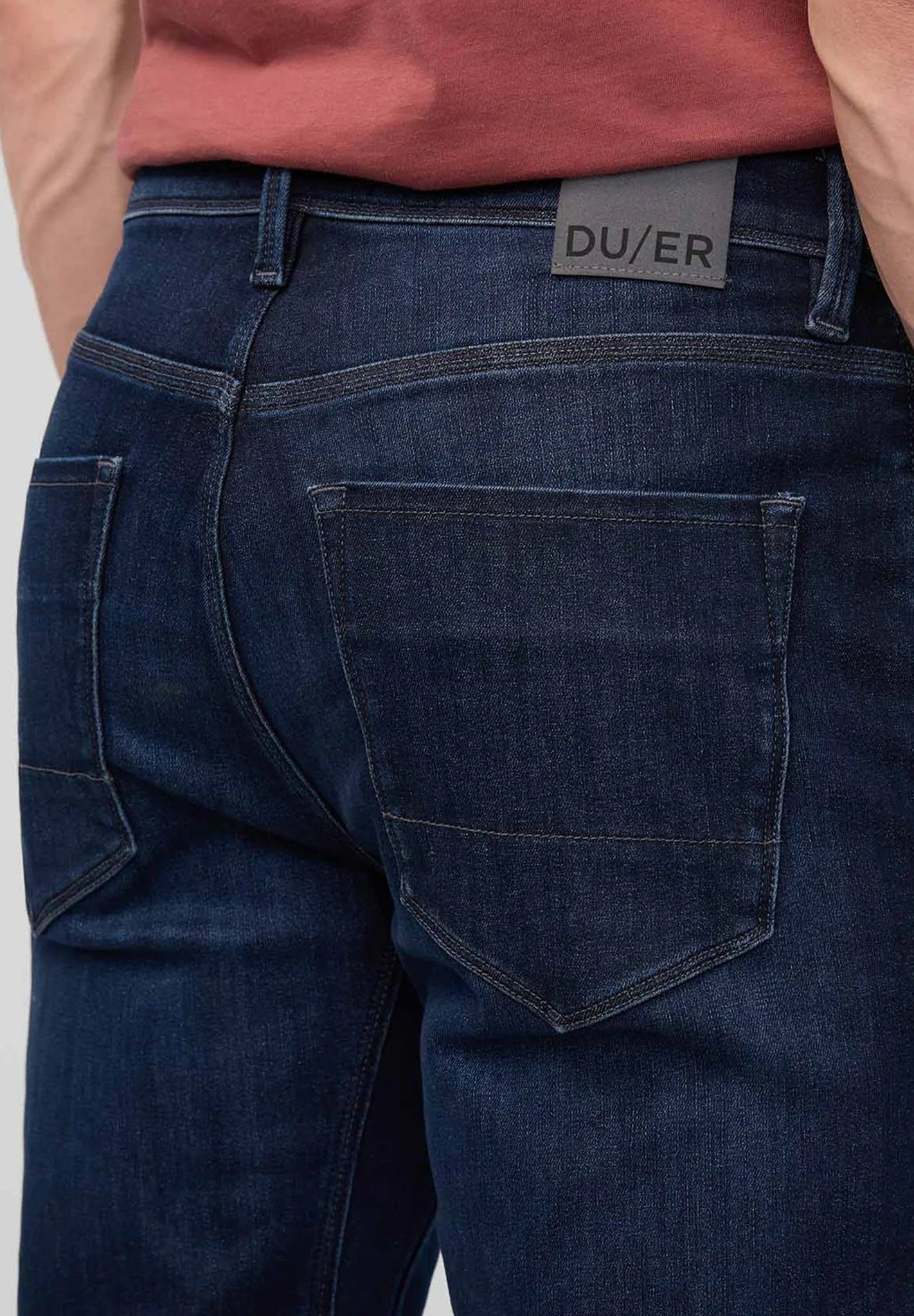 DUER - Tech Fleece Denim Straight - Dark Indigo - BACKYARD