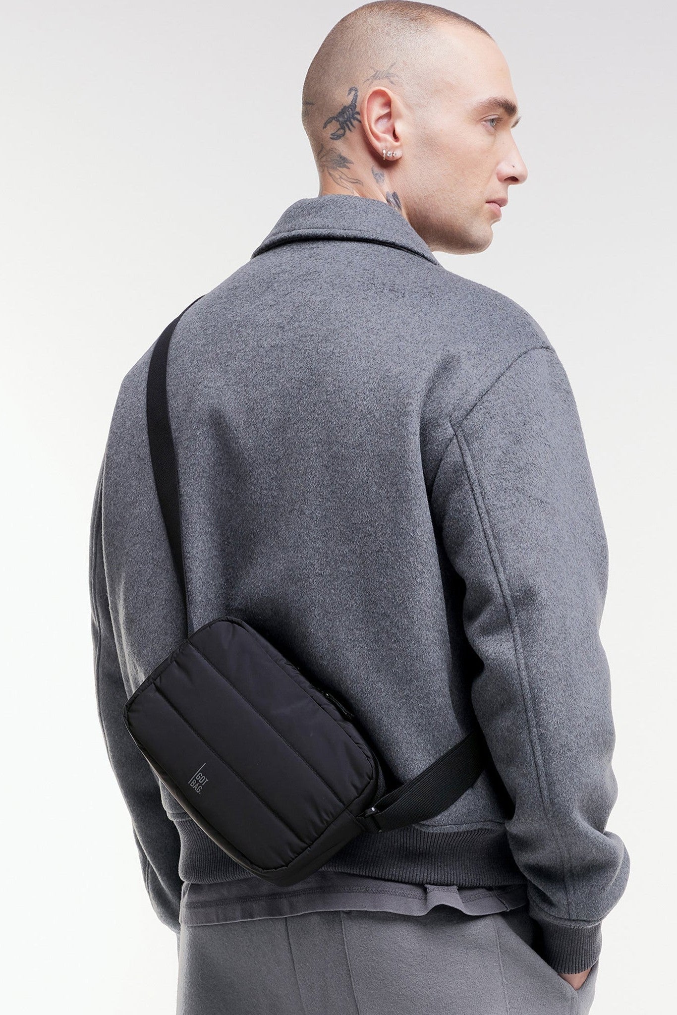 GOT BAG - Puffer Crossbody Bag - Black Monochrome - BACKYARD