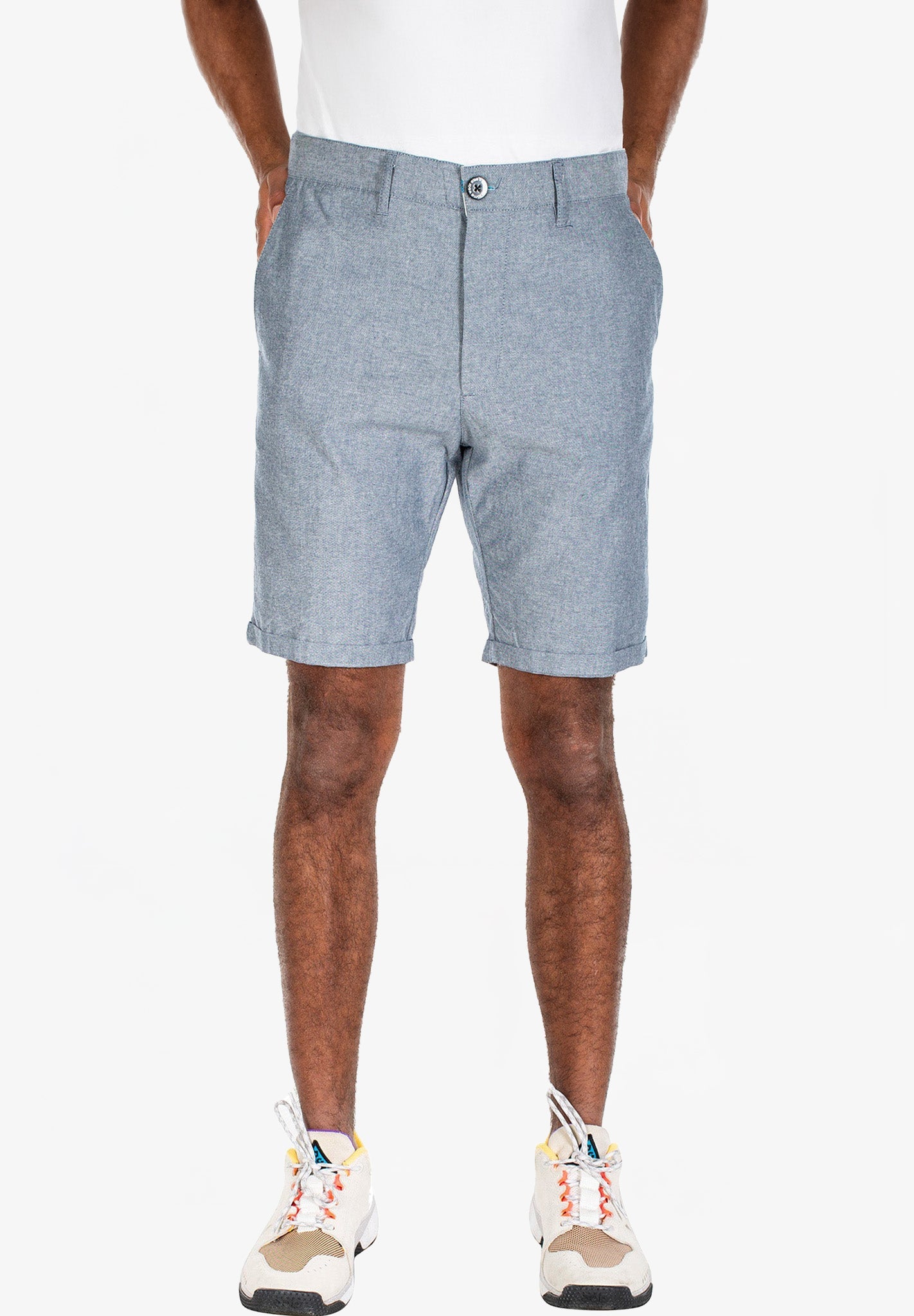 IRIEDAILY - Golfer Chambray Short - Jeansblue - BACKYARD