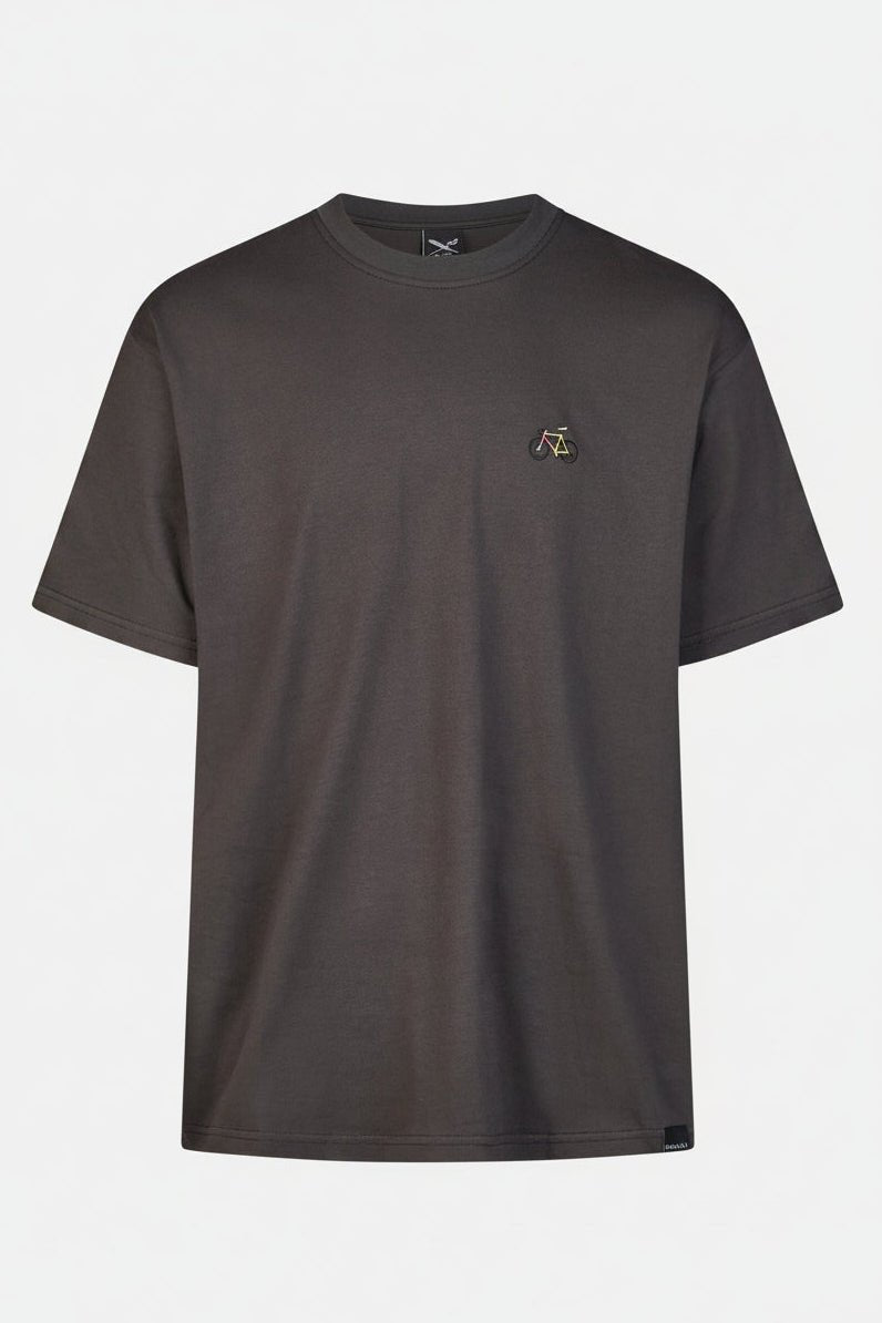 IRIEDAILY-Peaceride Emb Tee-Coal-BACKYARD