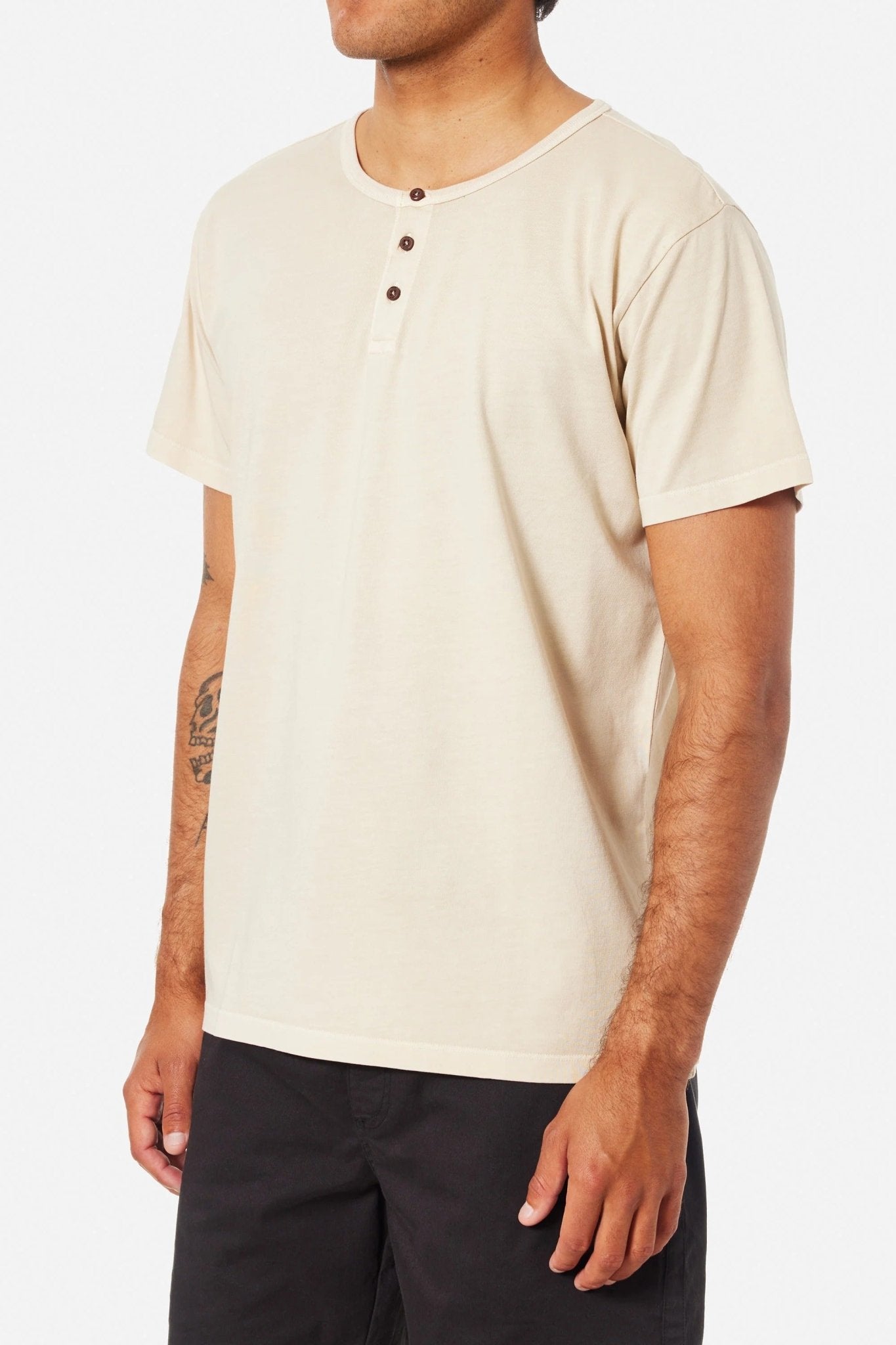KATIN - Mesa Henley Tee - Vintage White - BACKYARD