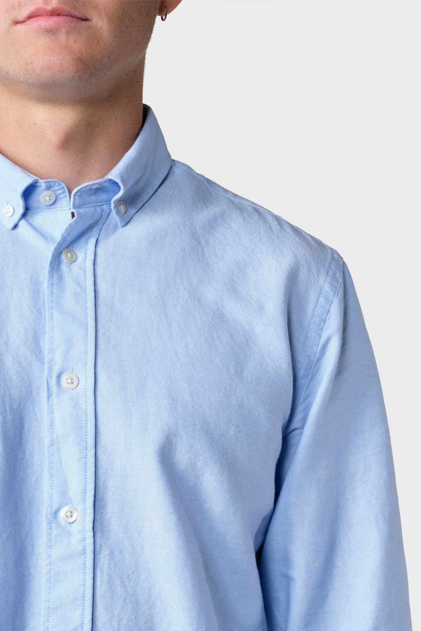 KLITMOLLER COLLECTIVE - Basic Shirt - Blue Melange - BACKYARD