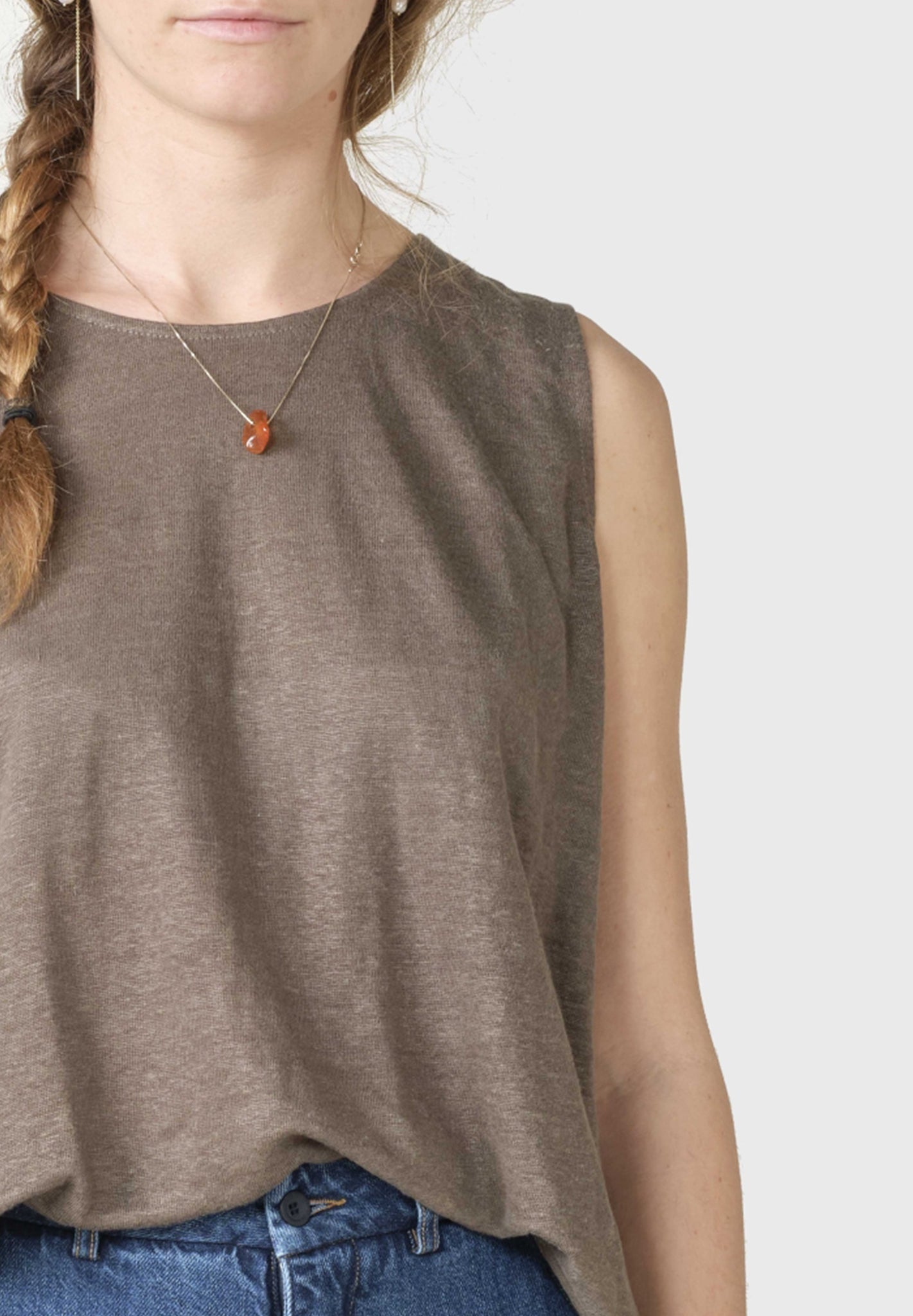 KLITMOLLER COLLECTIVE - Dee Tank Top - Taupe - BACKYARD