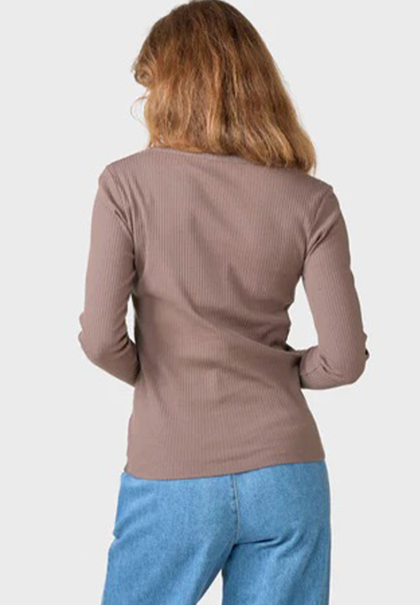 KLITMOLLER COLLECTIVE - L/S Rib Tee - Taupe - BACKYARD