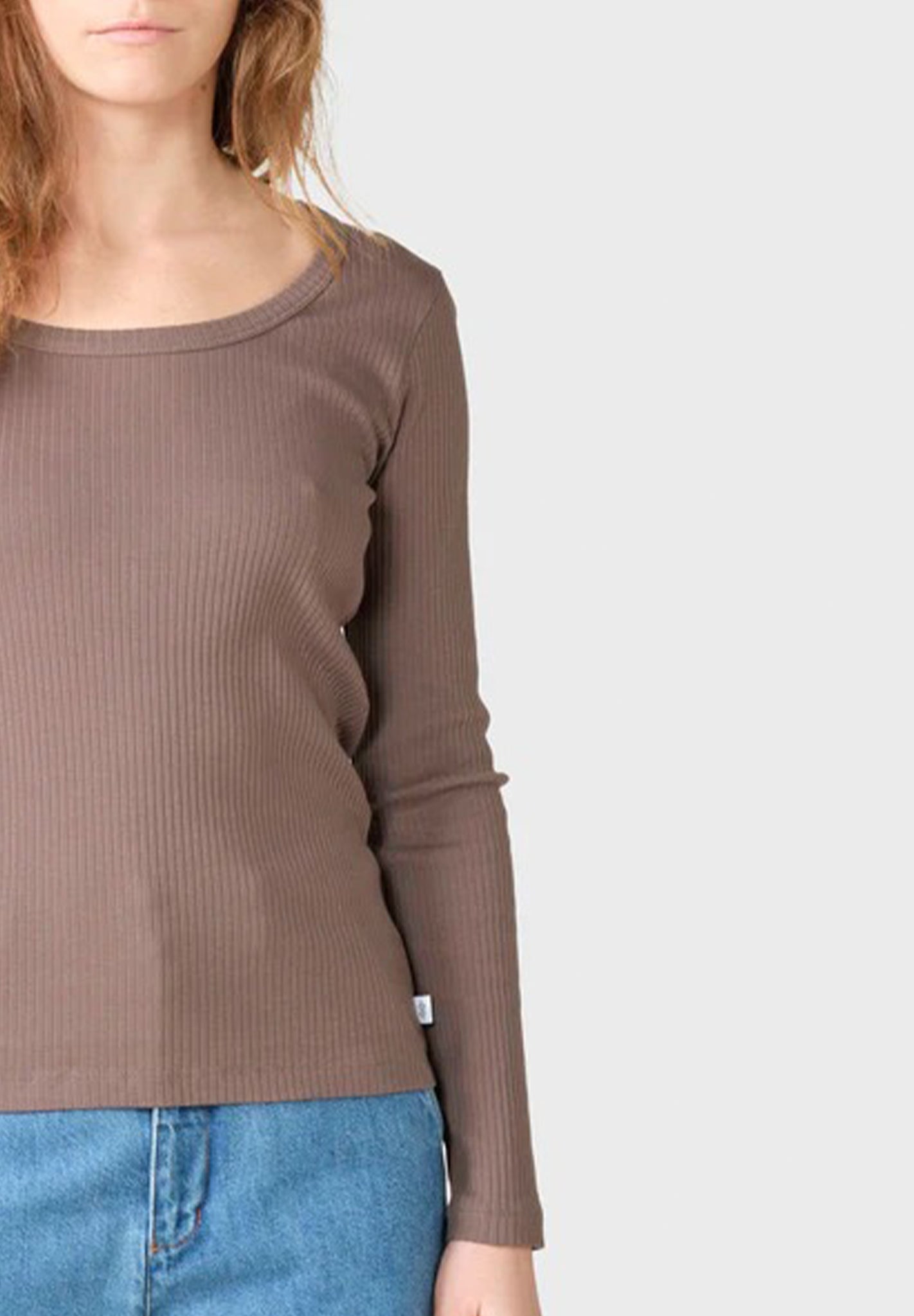 KLITMOLLER COLLECTIVE - L/S Rib Tee - Taupe - BACKYARD