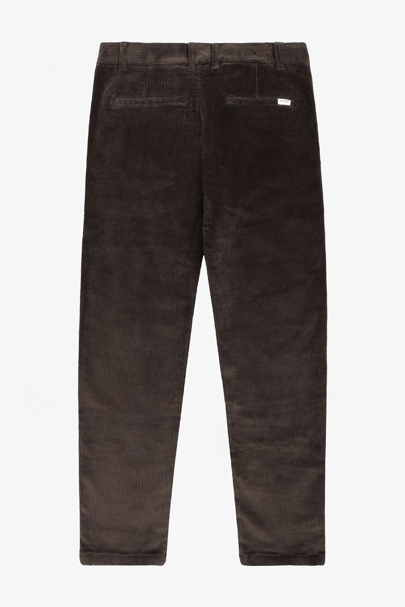 KNOWLEDGE COTTON - Chuck Regular Cord Chino Pants - Chocolate Torte - BACKYARD