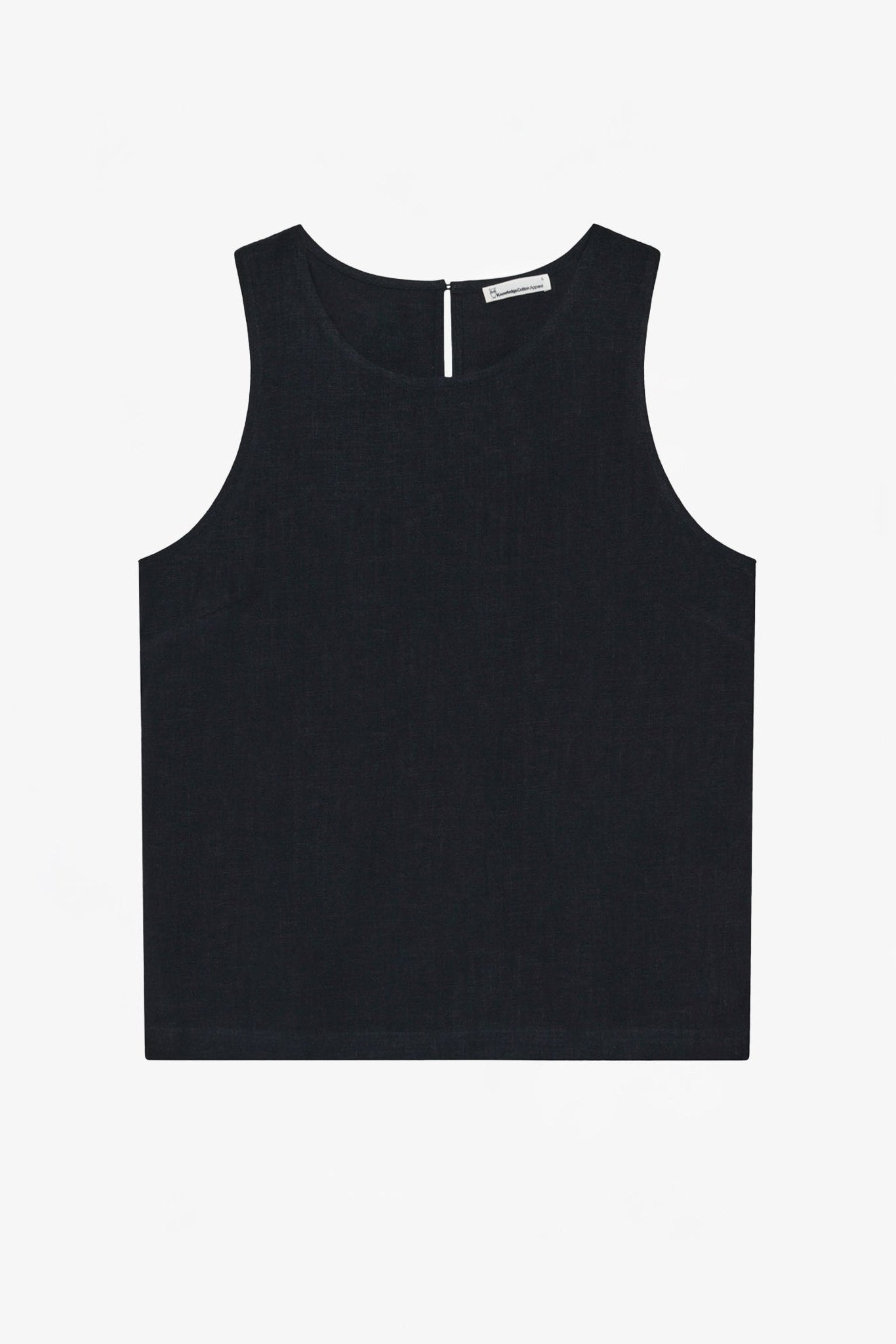 KNOWLEDGE COTTON - Linen - Mix Top - Black Jet - BACKYARD