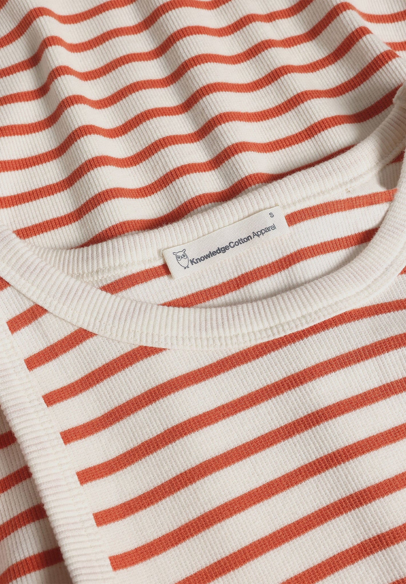 KNOWLEDGE COTTON - Striped Racer Rib Top - Red Stripe - BACKYARD