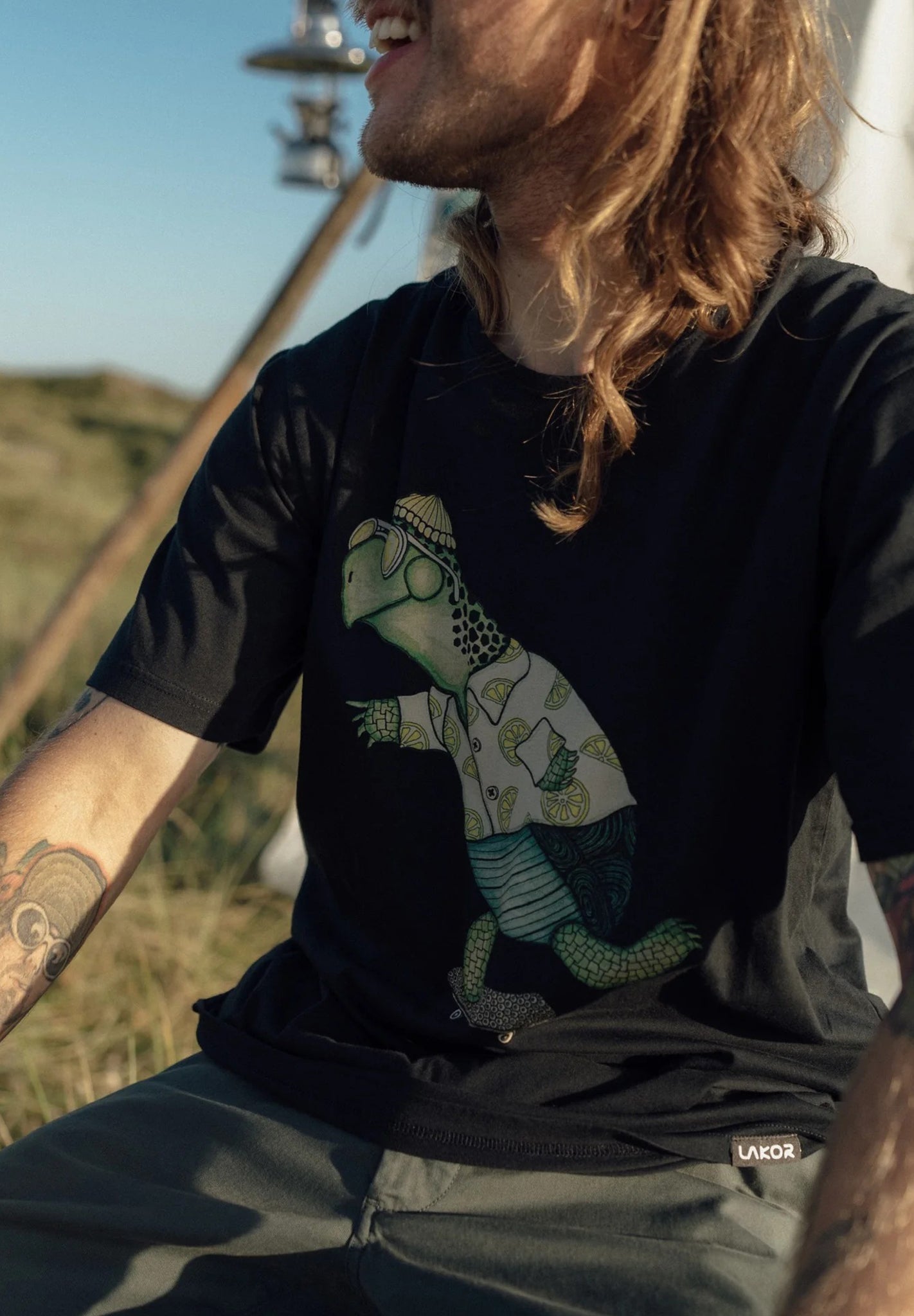 LAKOR - Turbo Turtle T-Shirt - Moonless Night - BACKYARD