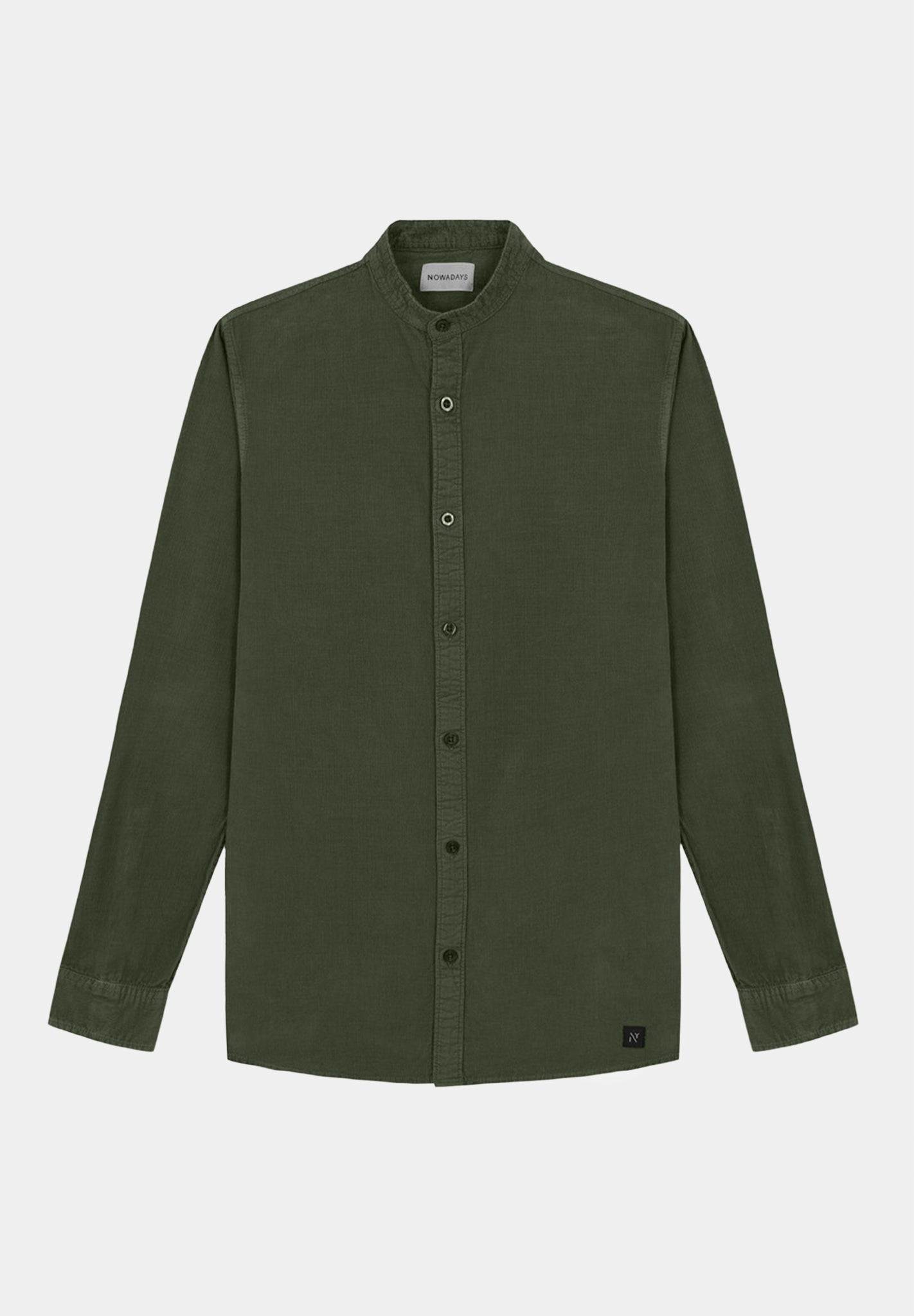 NOWADAYS - Garment Dyed Babycord Shirt - Mineral Green - BACKYARD
