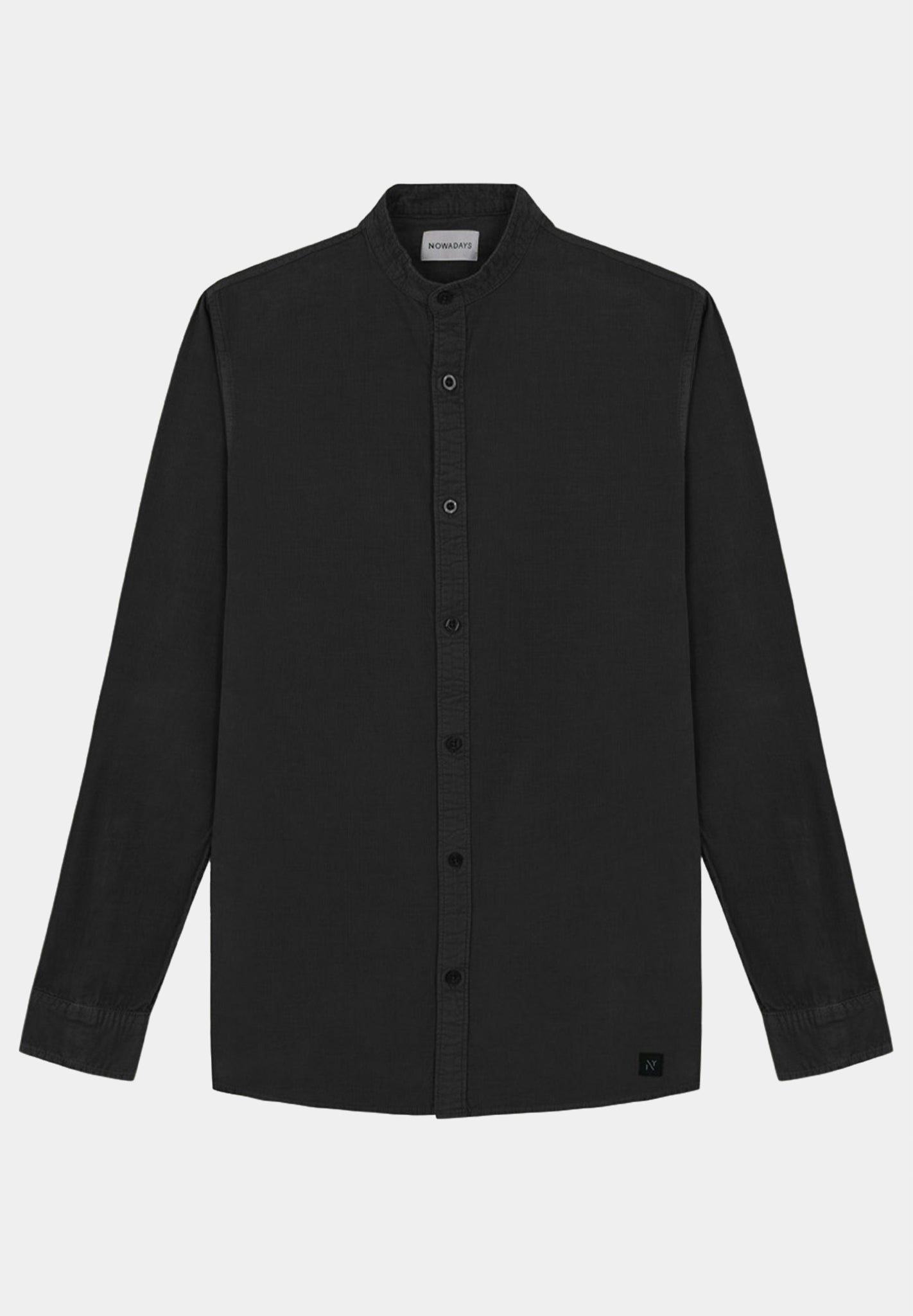 NOWADAYS - Garment Dyed Babycord Shirt - Beauty Black - BACKYARD