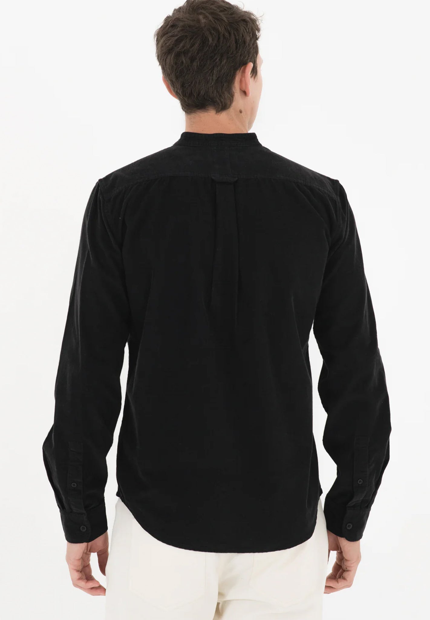 NOWADAYS - Garment Dyed Babycord Shirt - Beauty Black - BACKYARD