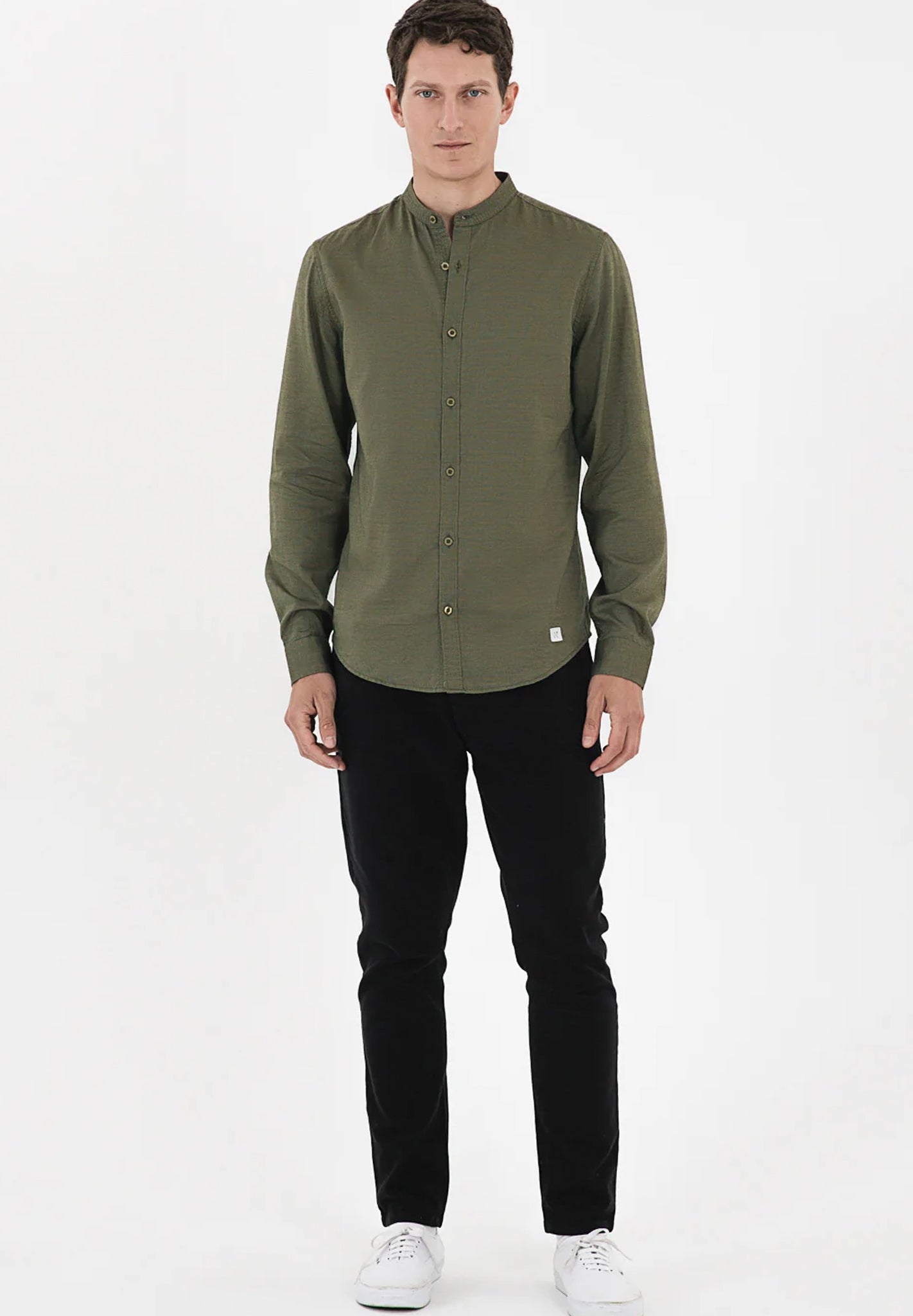 NOWADAYS - Oxford Melange Shirt - Mineral Green - BACKYARD