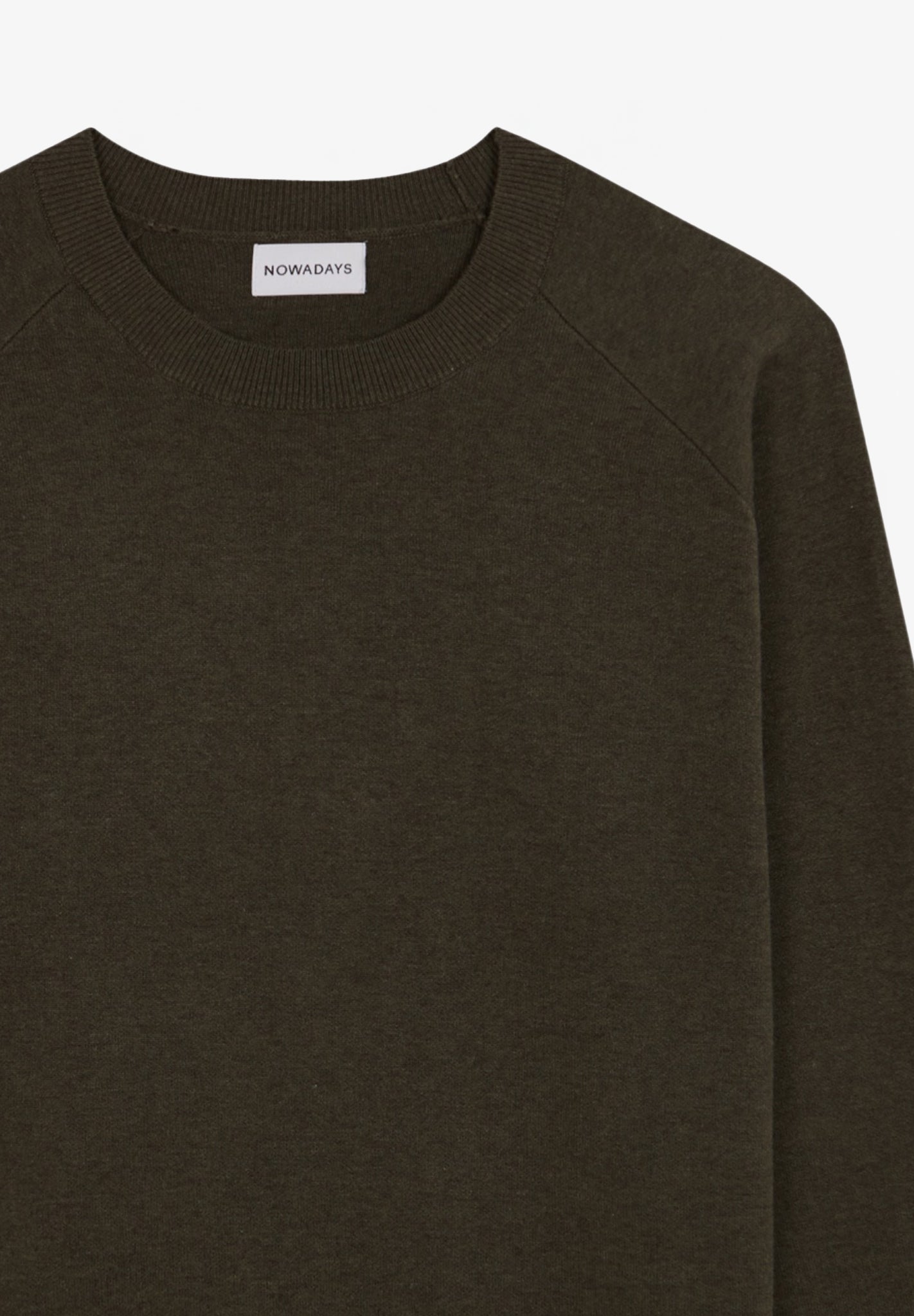 NOWADAYS - Signature Raglan Mouline Sweater - Kalamata - BACKYARD