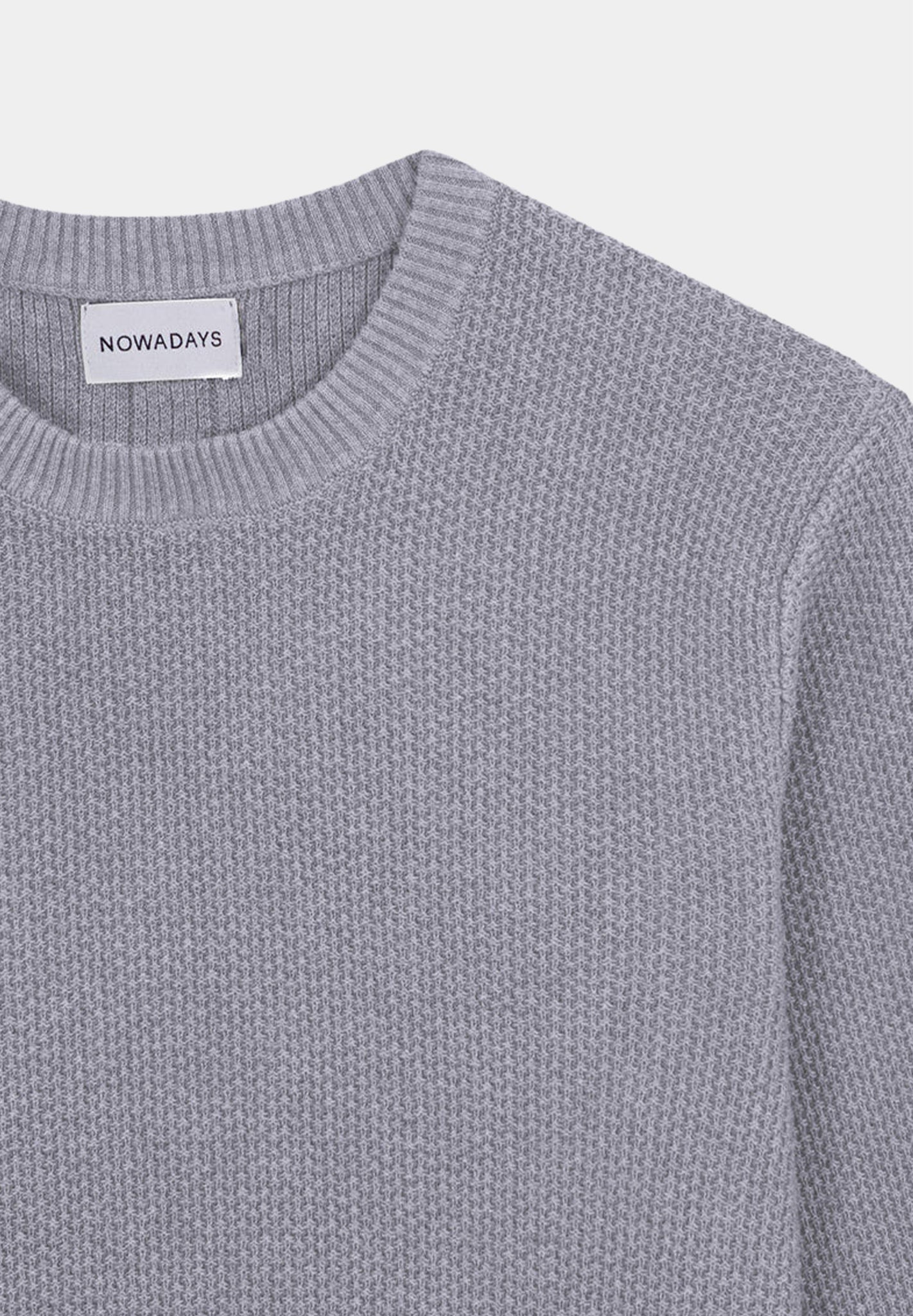 NOWADAYS - Structured Pullover - Grey Melange - BACKYARD
