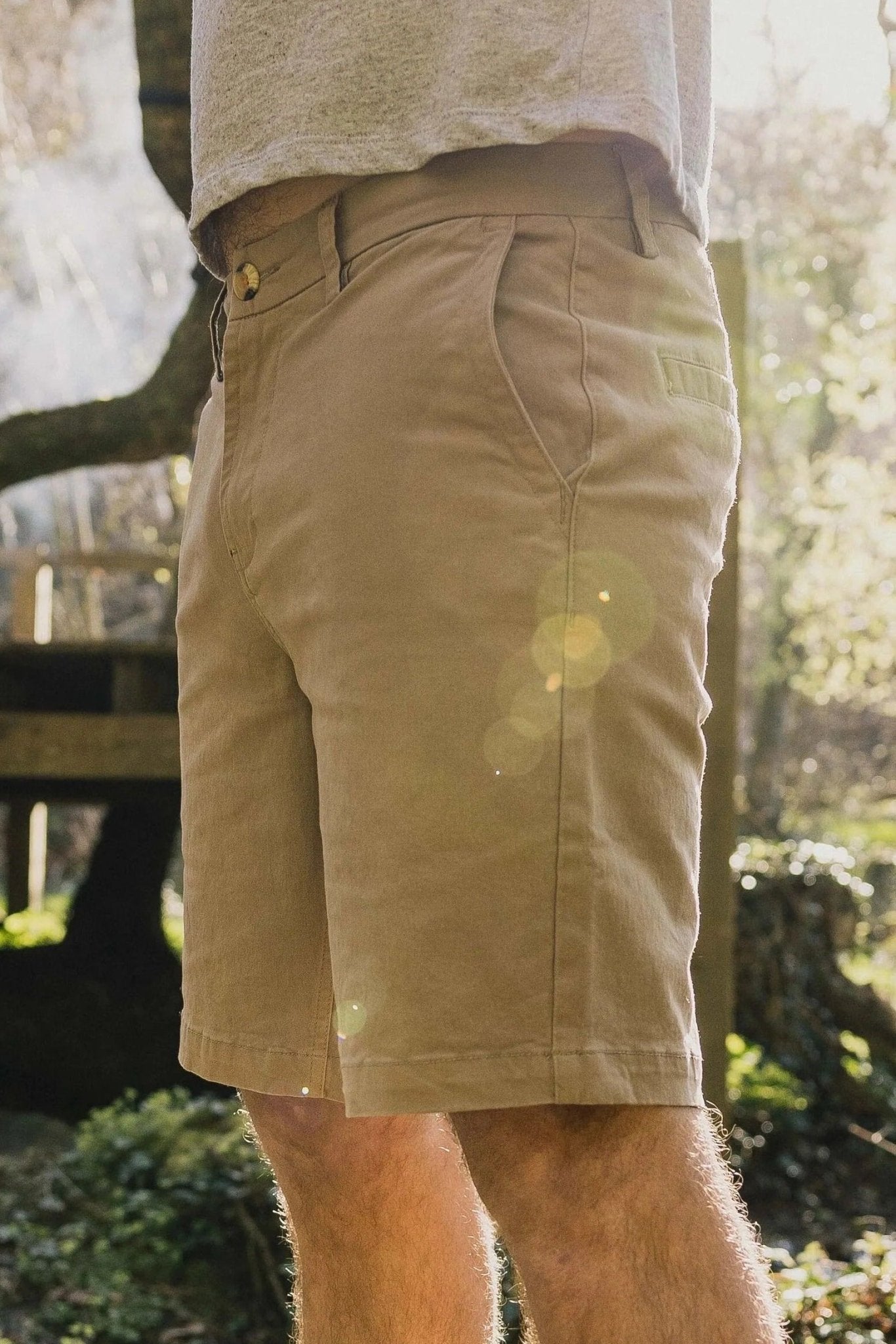 PASSENGER - 365 Organic Cotton Shorts 2.0 - Chinchilla Brown - BACKYARD