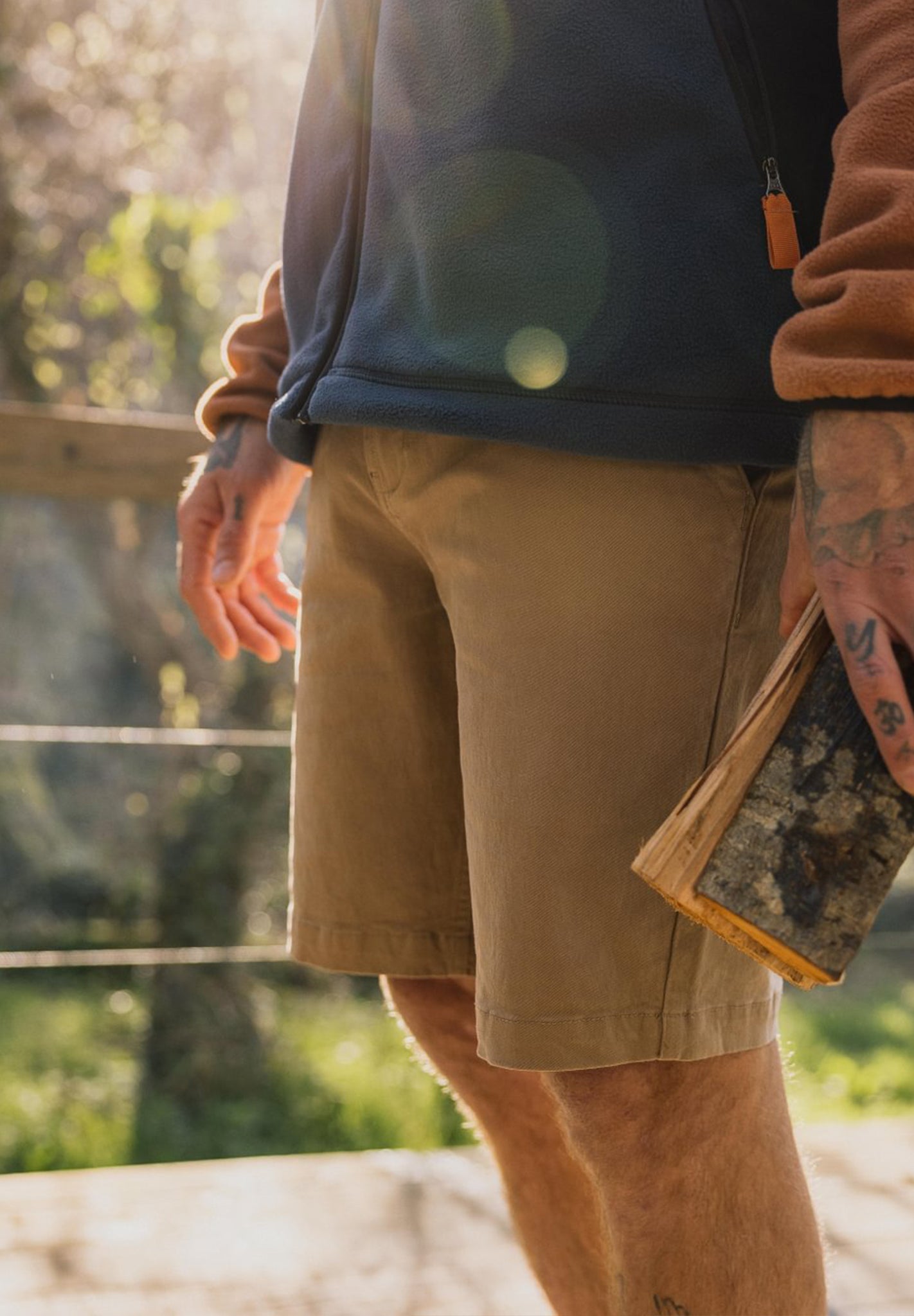 PASSENGER - 365 Organic Cotton Shorts - Chinchilla Brown - BACKYARD